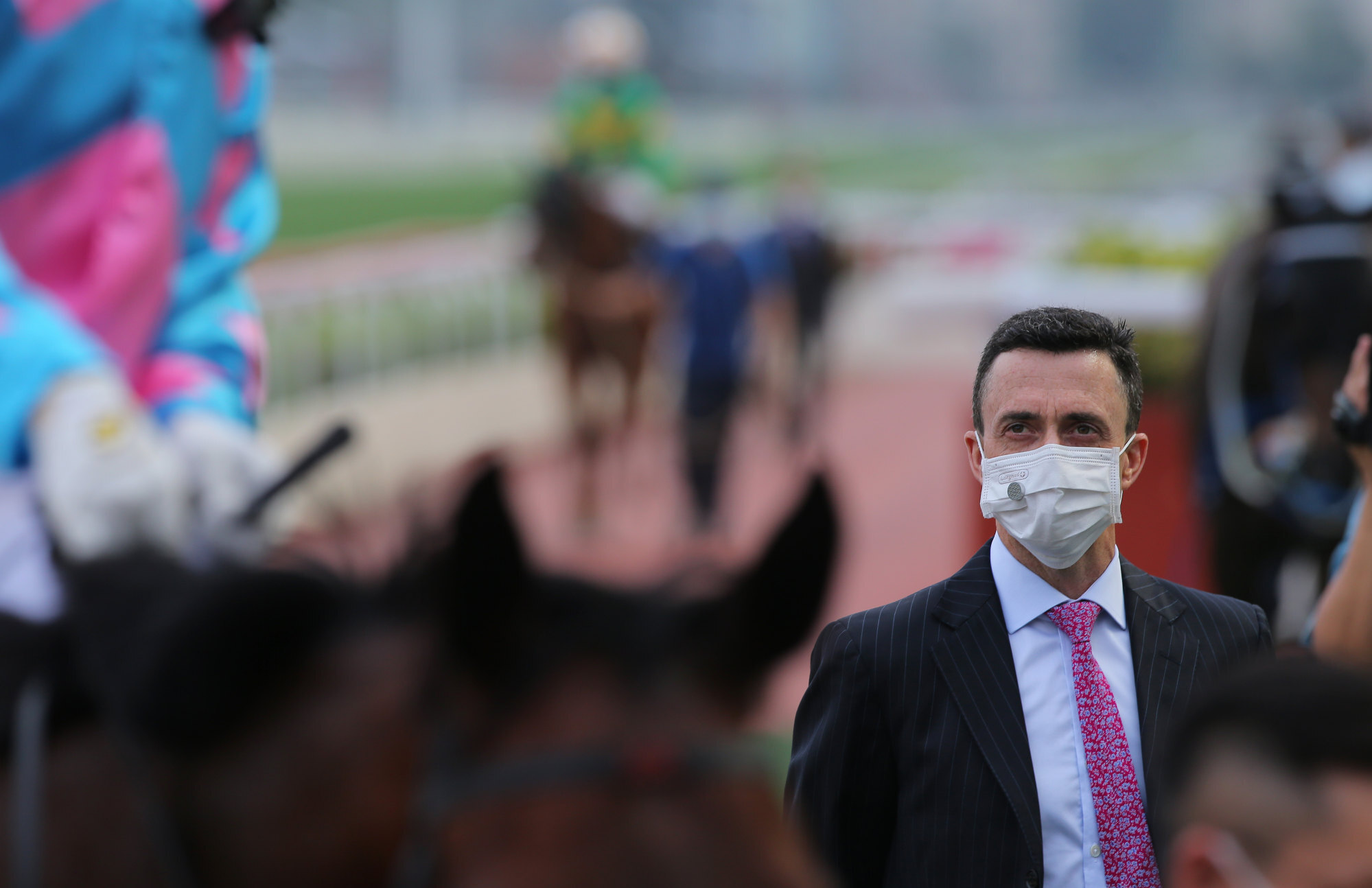 Trainer Douglas Whyte at Sha Tin after training a winner. 