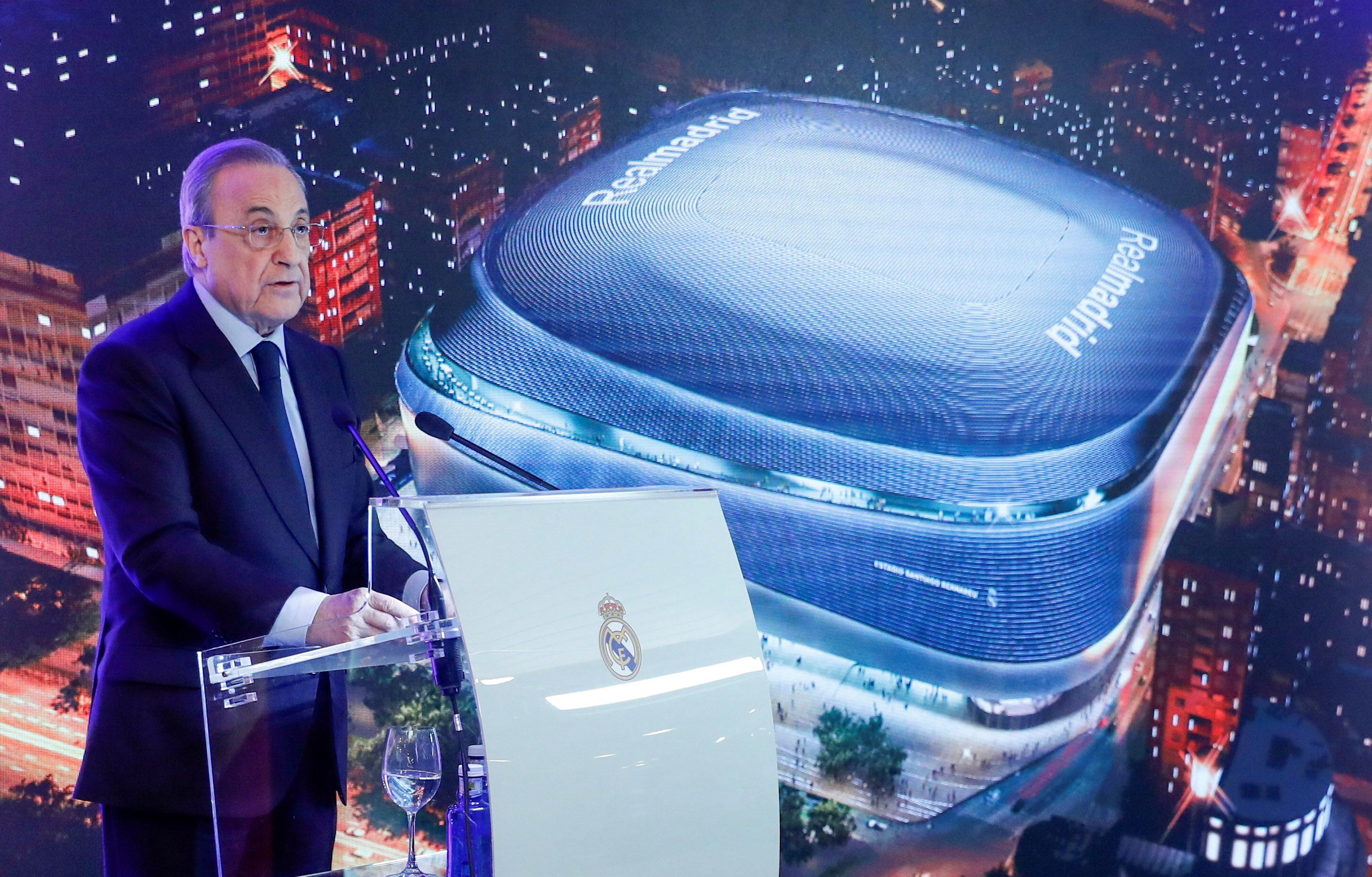 Real Madrid president Florentino Perez would be the chairman of the proposed European Super League. Photo: EPA