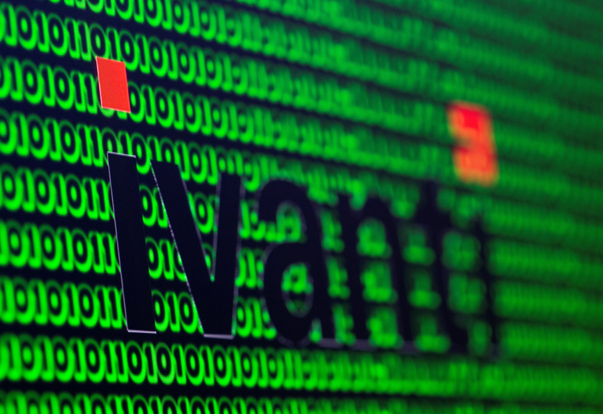 The Ivanti logo and cyber binary codes are seen in this illustration taken on April 20, 2021. Photo: Reuters