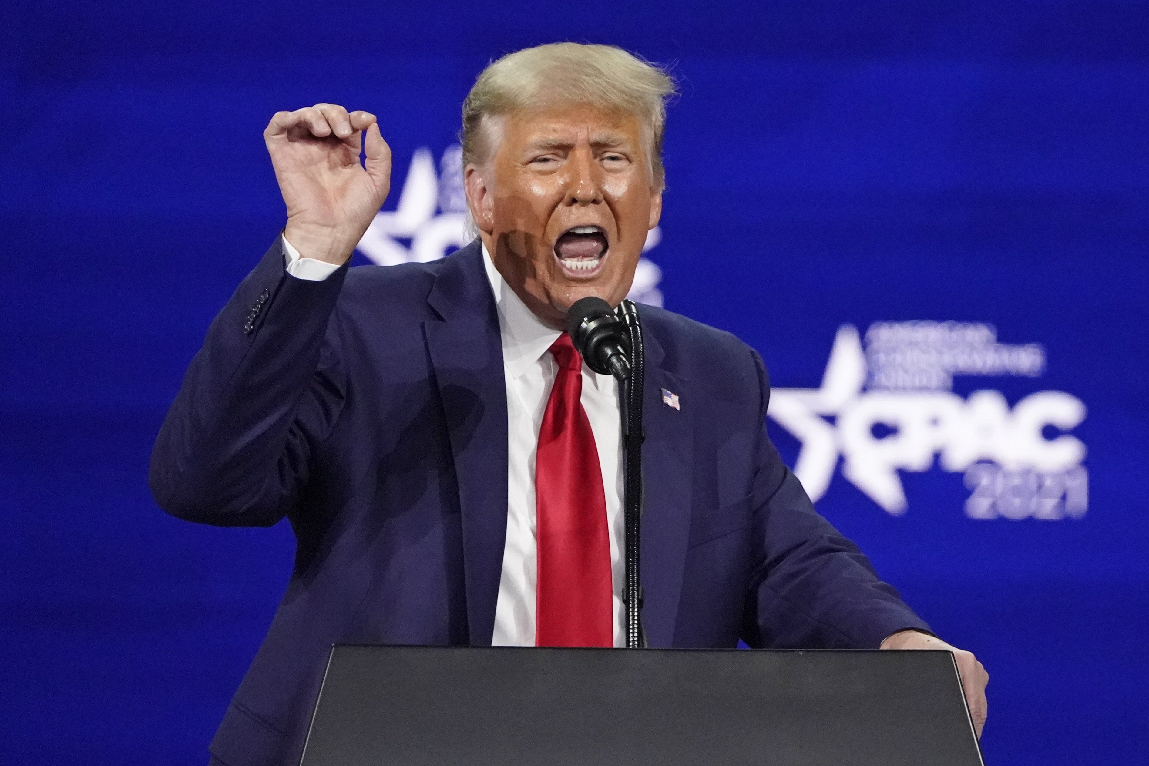 Former US president Donald Trump speaks at the Conservative Political Action Conference in Orlando, Florida, in February. Photo: AP