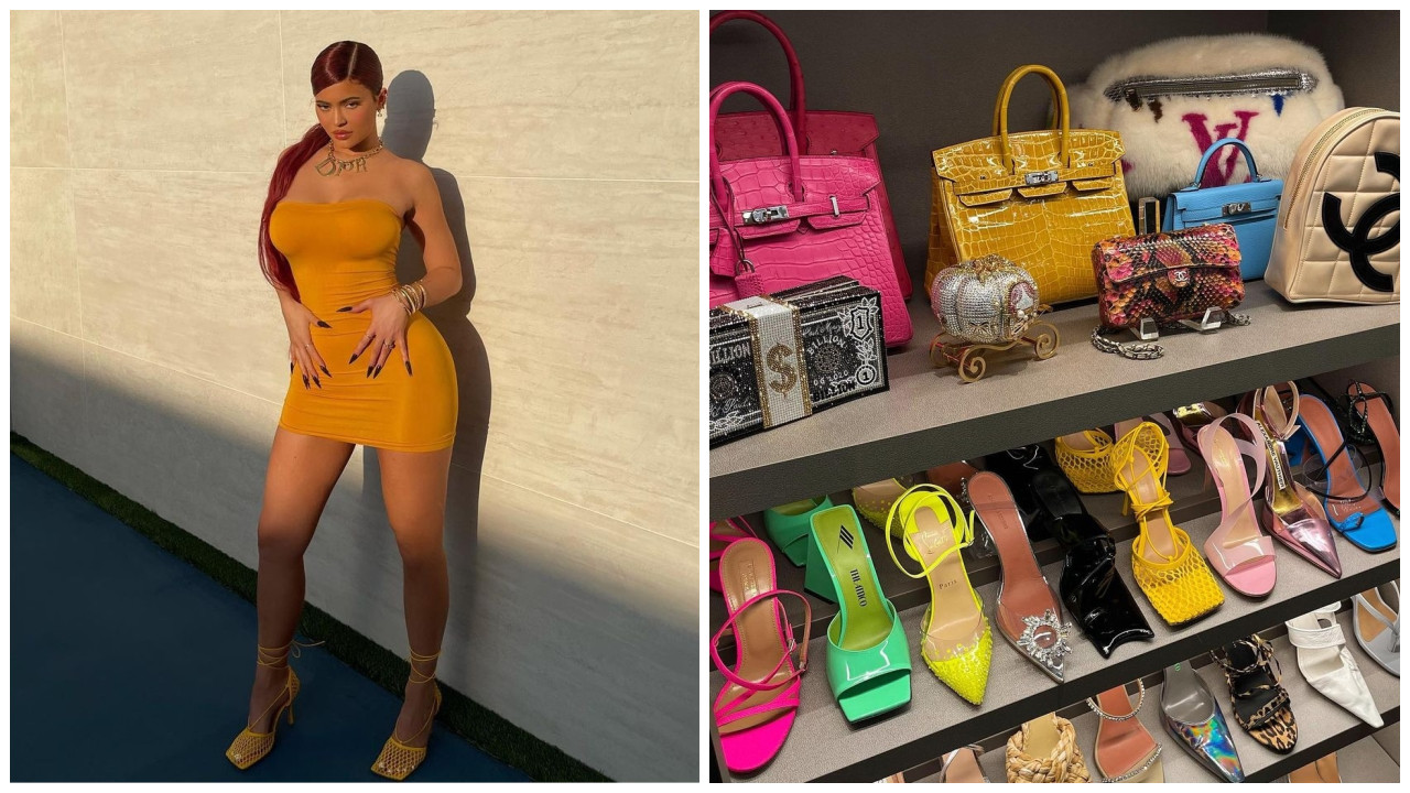 Kylie Jenner and her acessories wardrobe. Photo: @kyliejenner/Instagram