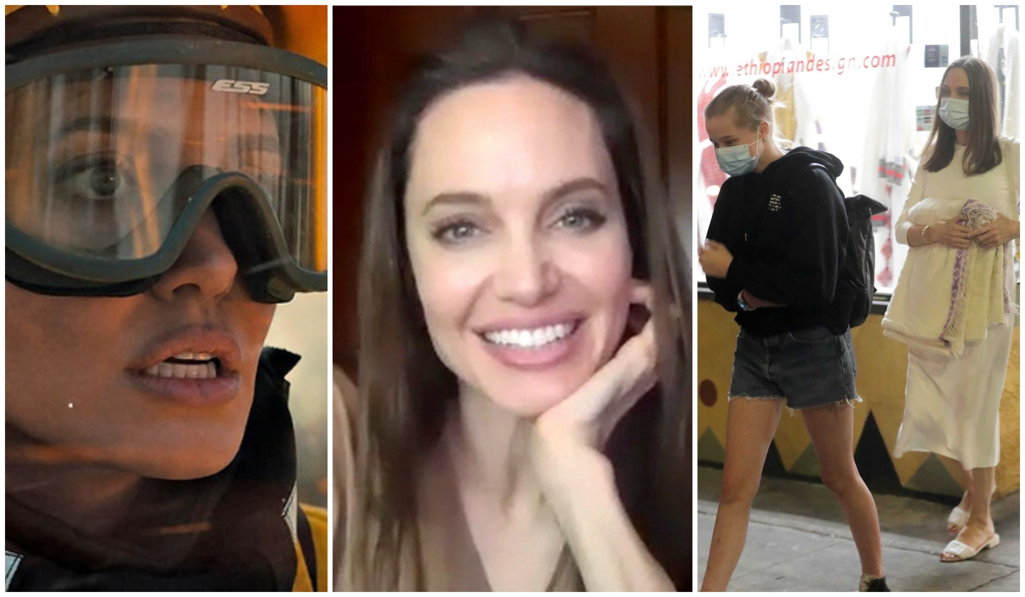 Angelina Jolie in new movie Those Who Wish Me Dead, on a Zoom call and shopping with Shiloh. Photo: handout/Zoom/VCG