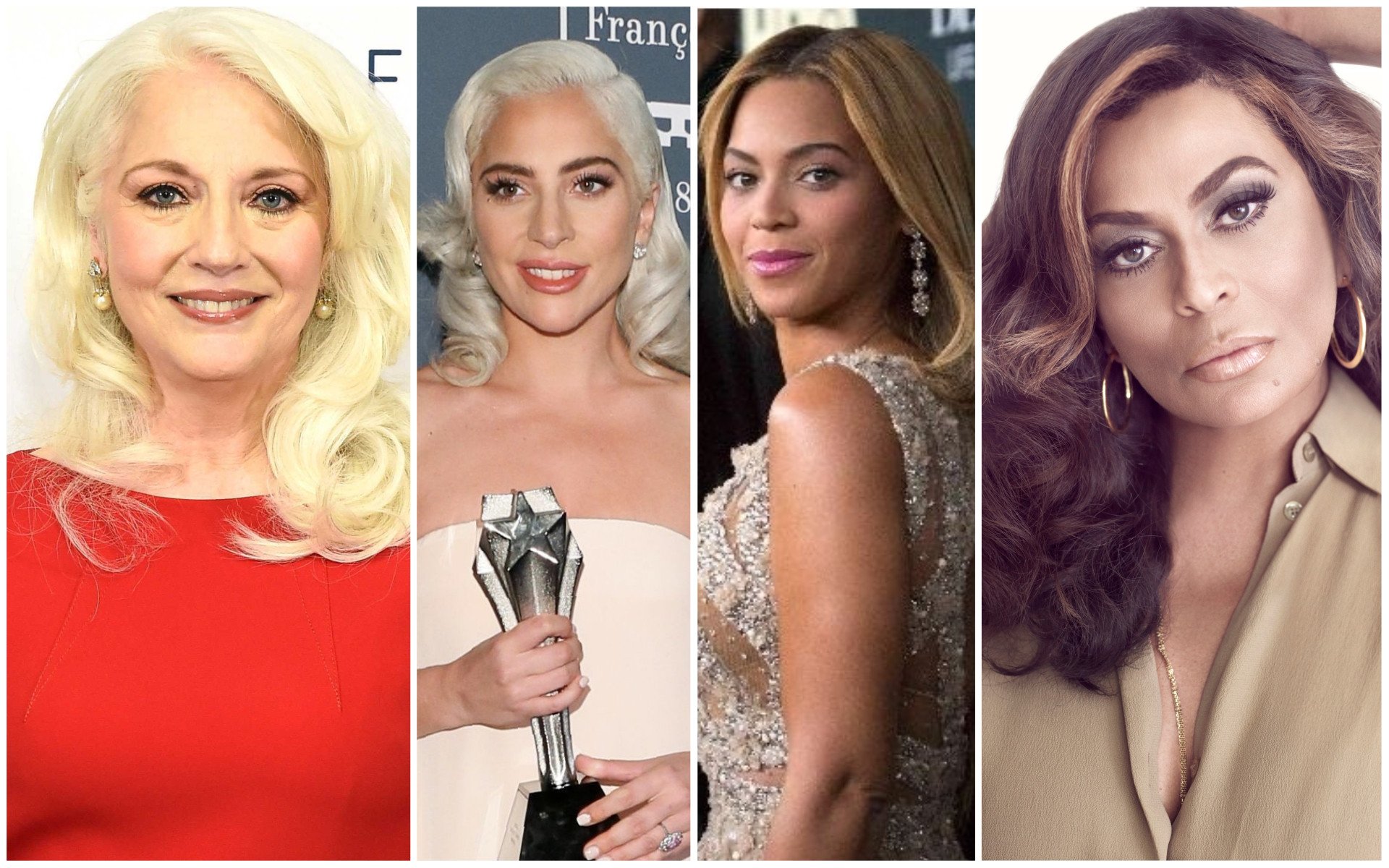 We can definitely see the resemblance between Lady Gaga and her mum Cynthia Germanotta, and Beyoncé and her mum Tina Knowles. Photos: Getty Images, handout