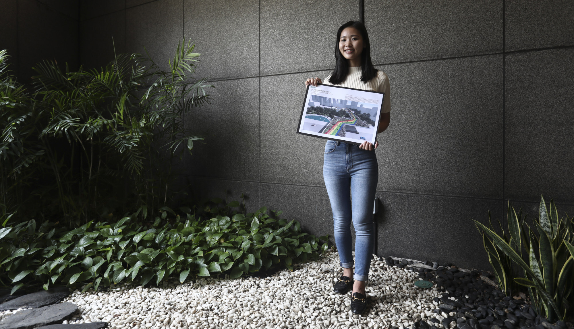 Landscape designer Miki Choy at Three Garden Road, Central. Photo: Jonathan Wong
