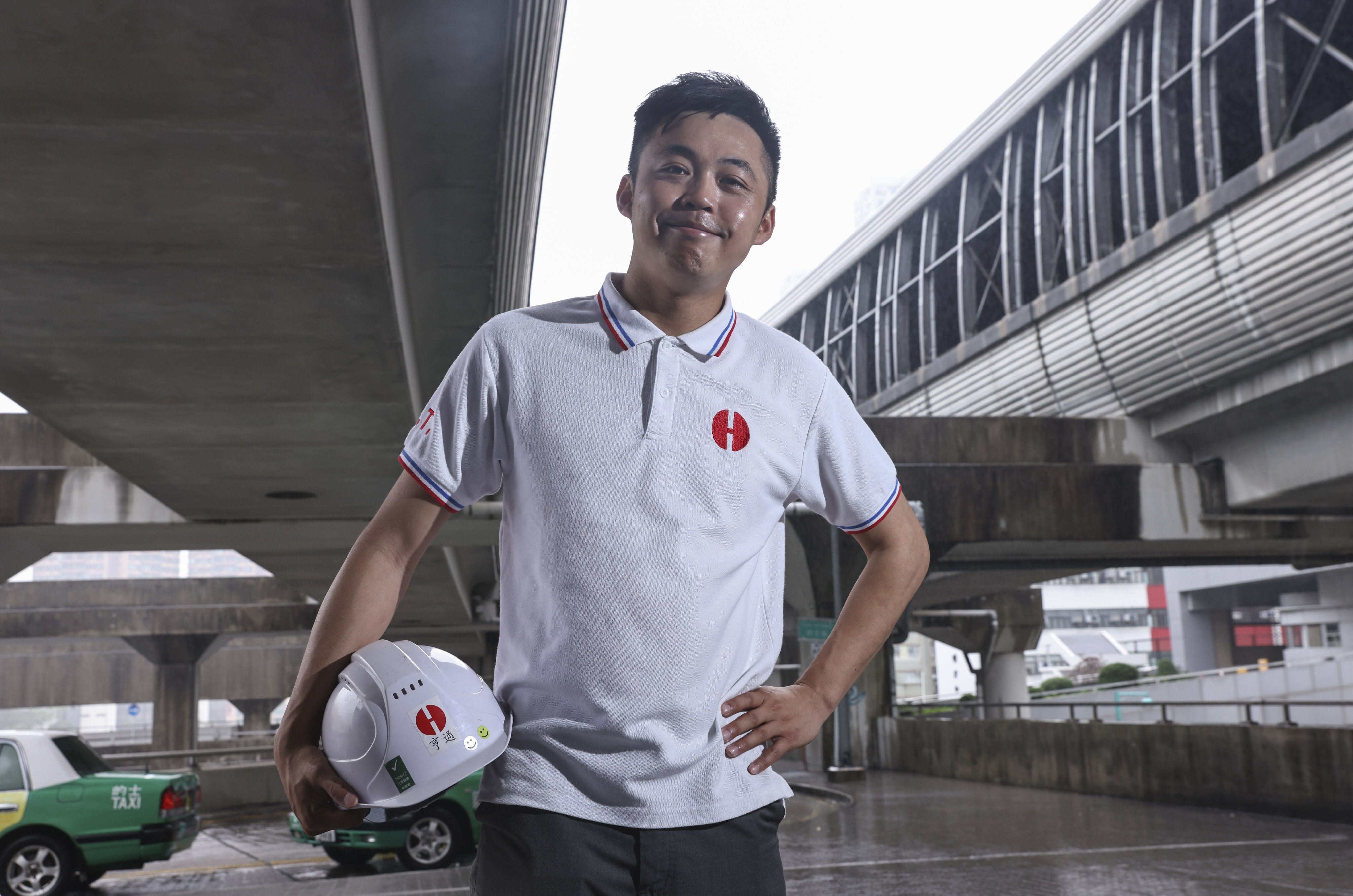 Construction worker Cheung Tsz-him, who went to vocational training instead of university. Photo: K.Y. Cheng