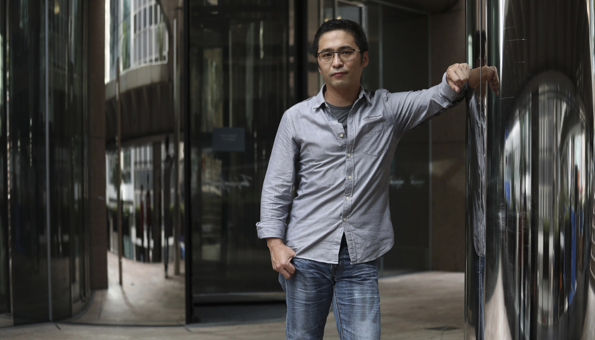 Project manager Lai Tin-ki at Exchange Square in Central. Photo: Jonathan Wong