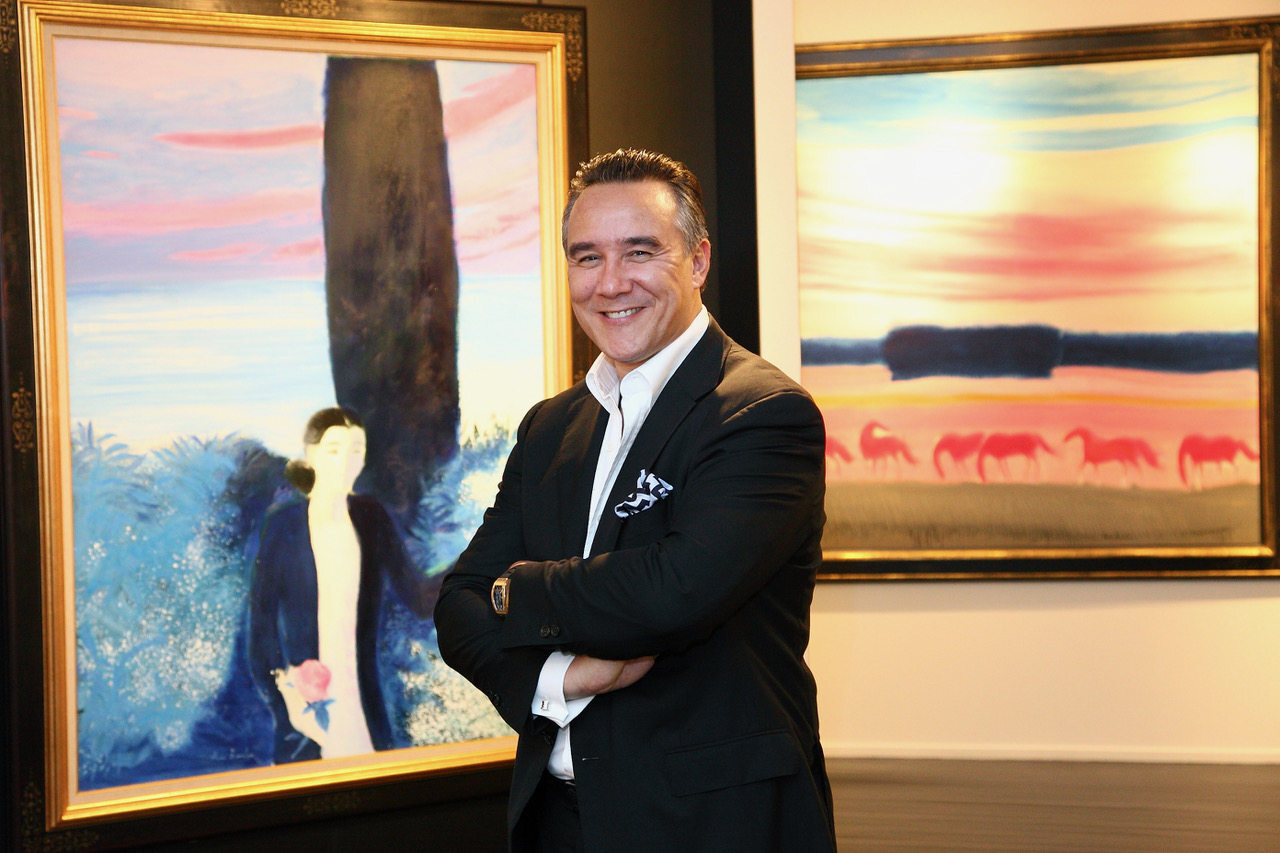 Stéphane Le Pelletier, Asia-Pacific director of Opera Gallery, with an Andre Brasilier artwork. Photo: Handout
