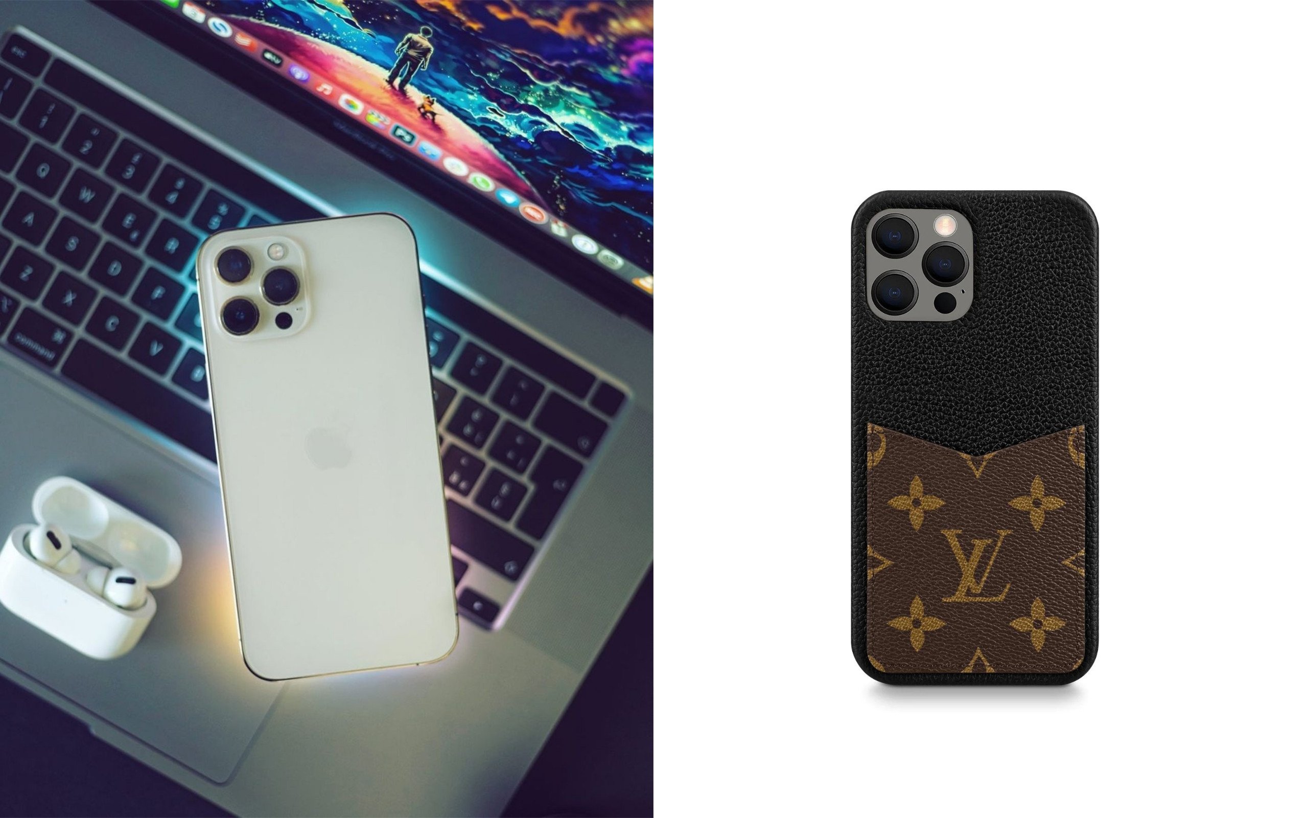 LOUIS VUITTON PATERN ICON LOGO BLUE iPhone 14 Pro Max