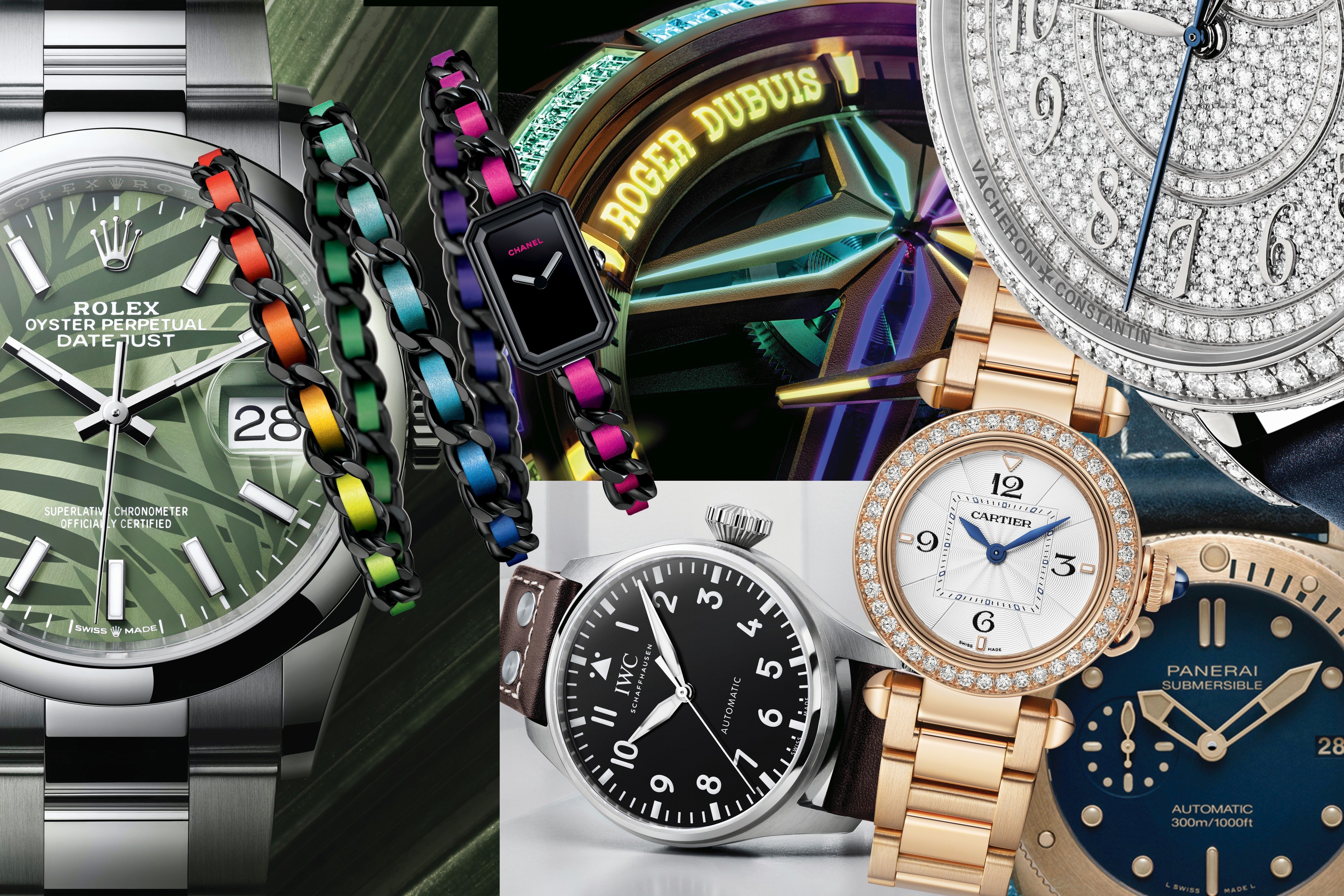 Watches & Wonders Geneva 2021 saw Rolex, Patek Philippe and Tudor all unveil green-tinted models, while Cartier, IWC and Panerai lead the smaller timepiece trend. Photo: Handout