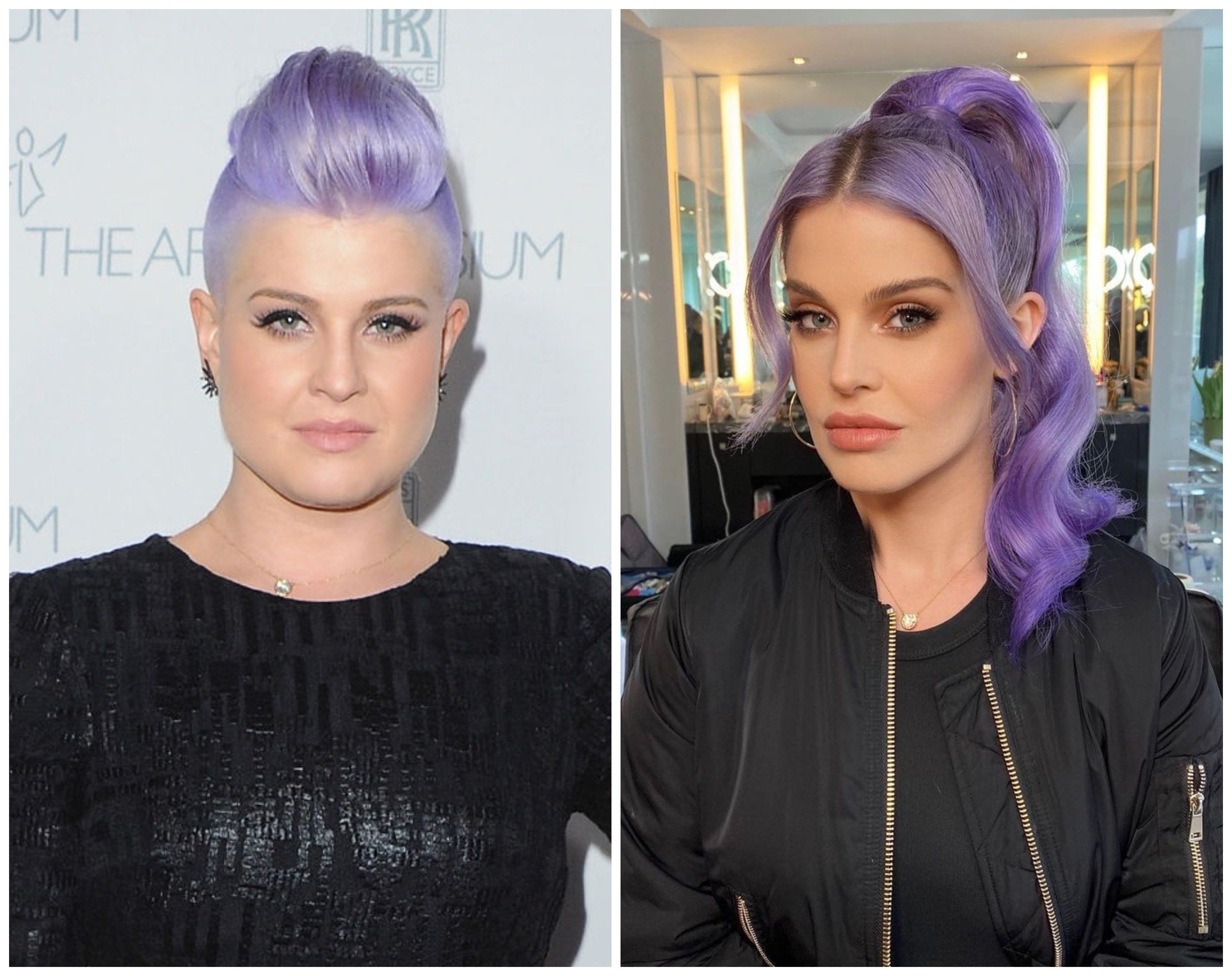 Kelly Osbourne’s transformation, before and after. Photos: Getty Images, @kellyosbourne/Instagram