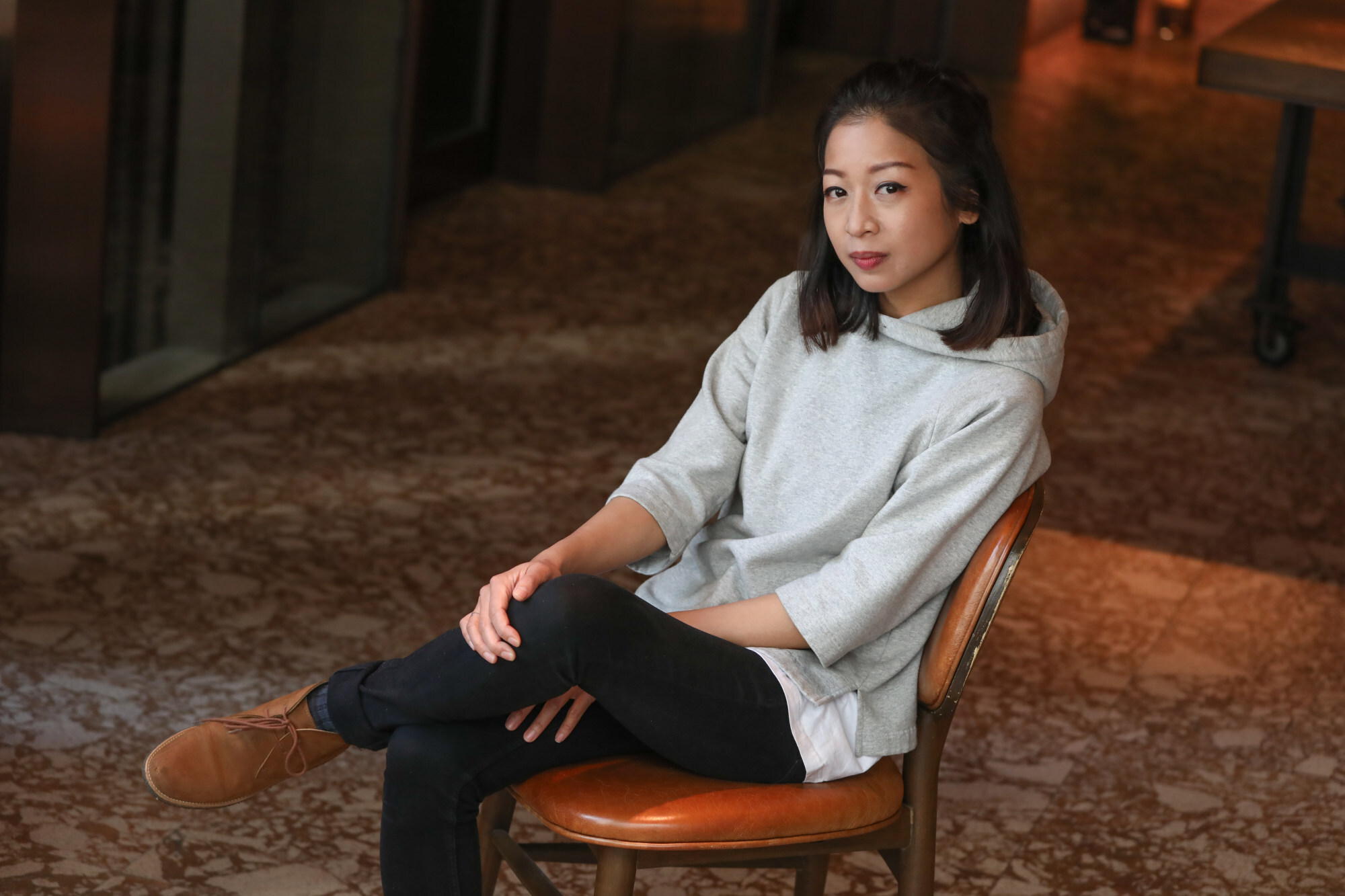Chef Peggy Chan created a “leaves and liberty” burger at Hong Kong’s Beef & Liberty in January 2021. Photo: SCMP