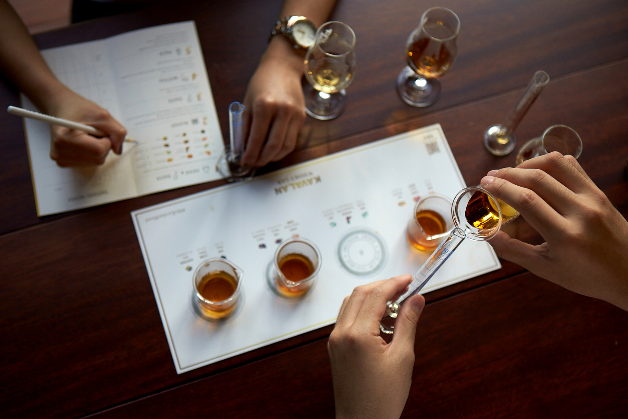 Flavour profiles are perfected in the lab at Kavalan, which opened its single malt distillery in 2005. Photo: Kavalan