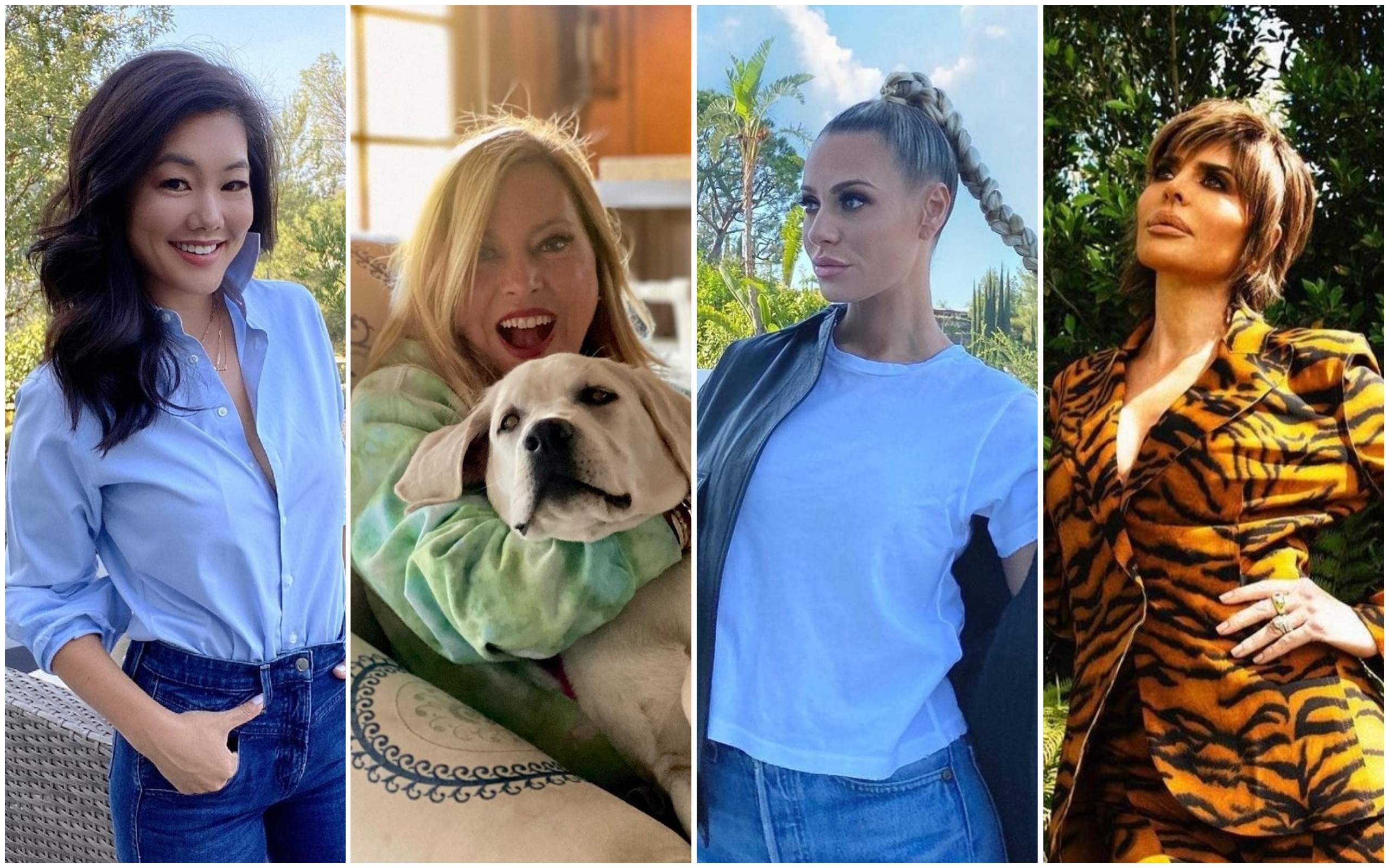 Whose mansion is the mostest: Real Housewives of Beverly Hills’ Crystal Kung Minkoff, Sutton Stracke, Dorit Kemsley and Lisa Rinna. Photo: @crystalkungminkoff, @suttonstracke, @doritkemsley, @lisarinna/Instagram