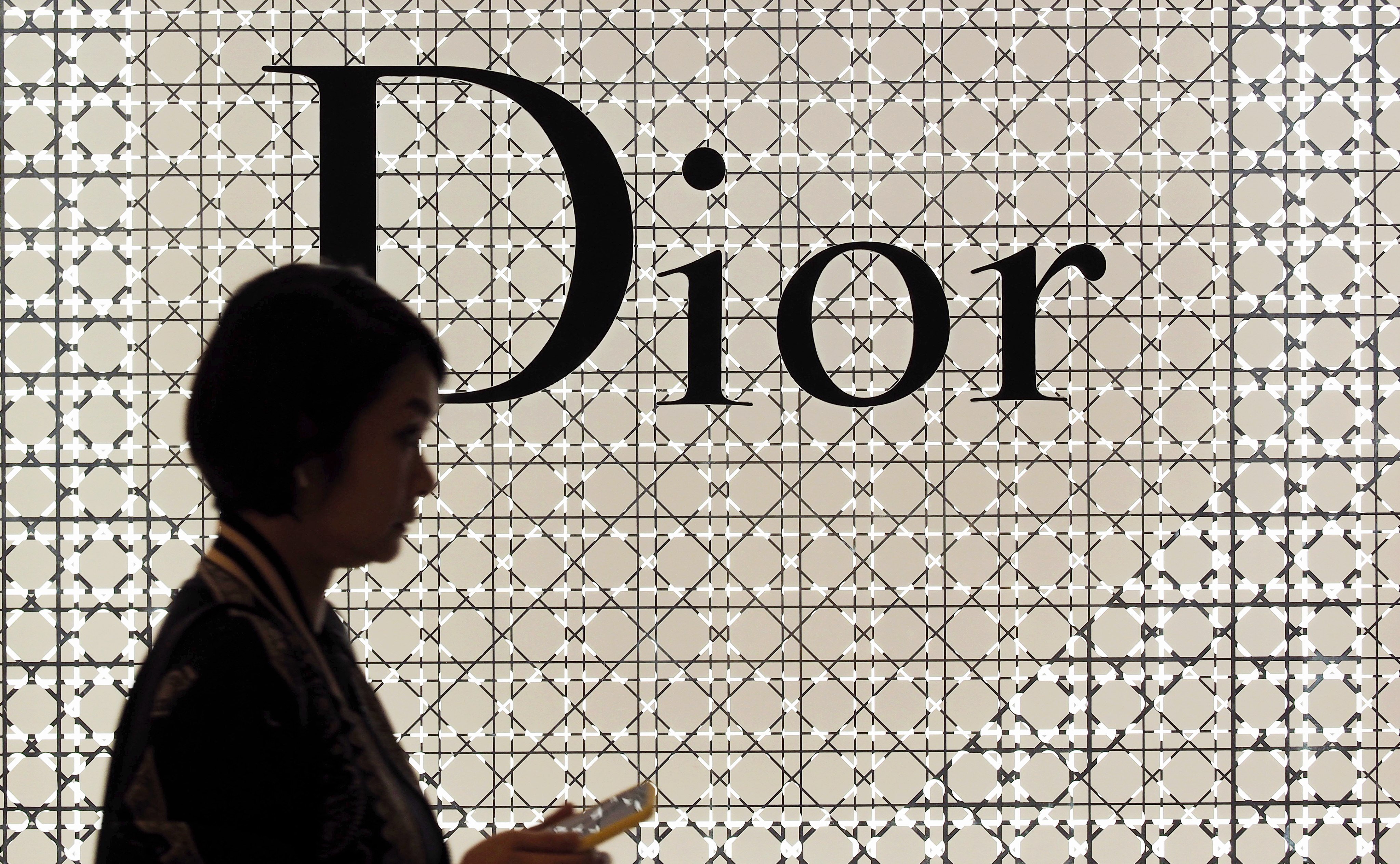 The logo of French luxury brand Christian Dior outside a store in Taipei, Taiwan, in October 2019. Photo: EPA-EFE