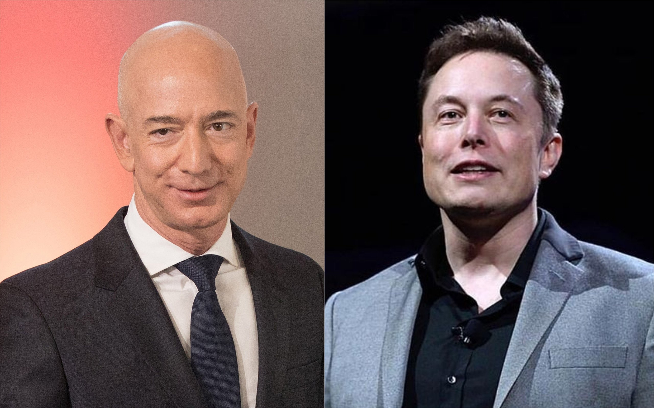 Jeff Bezos and Elon Musk. Photos: TNS, @elonrmuskk/Instagram