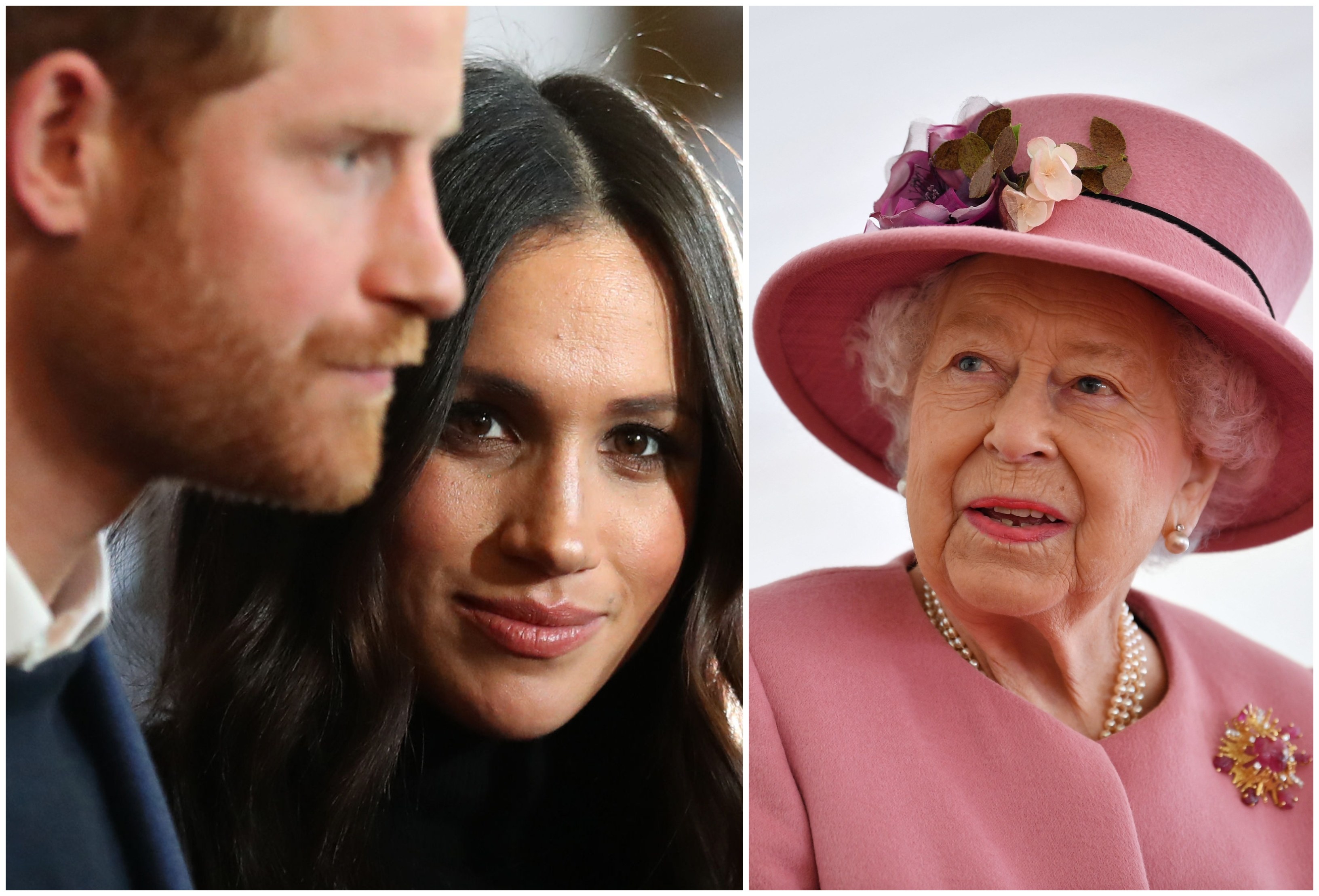 Have Meghan and Harry annoyed the Queen with their new baby name? Photos: PA/AFP
