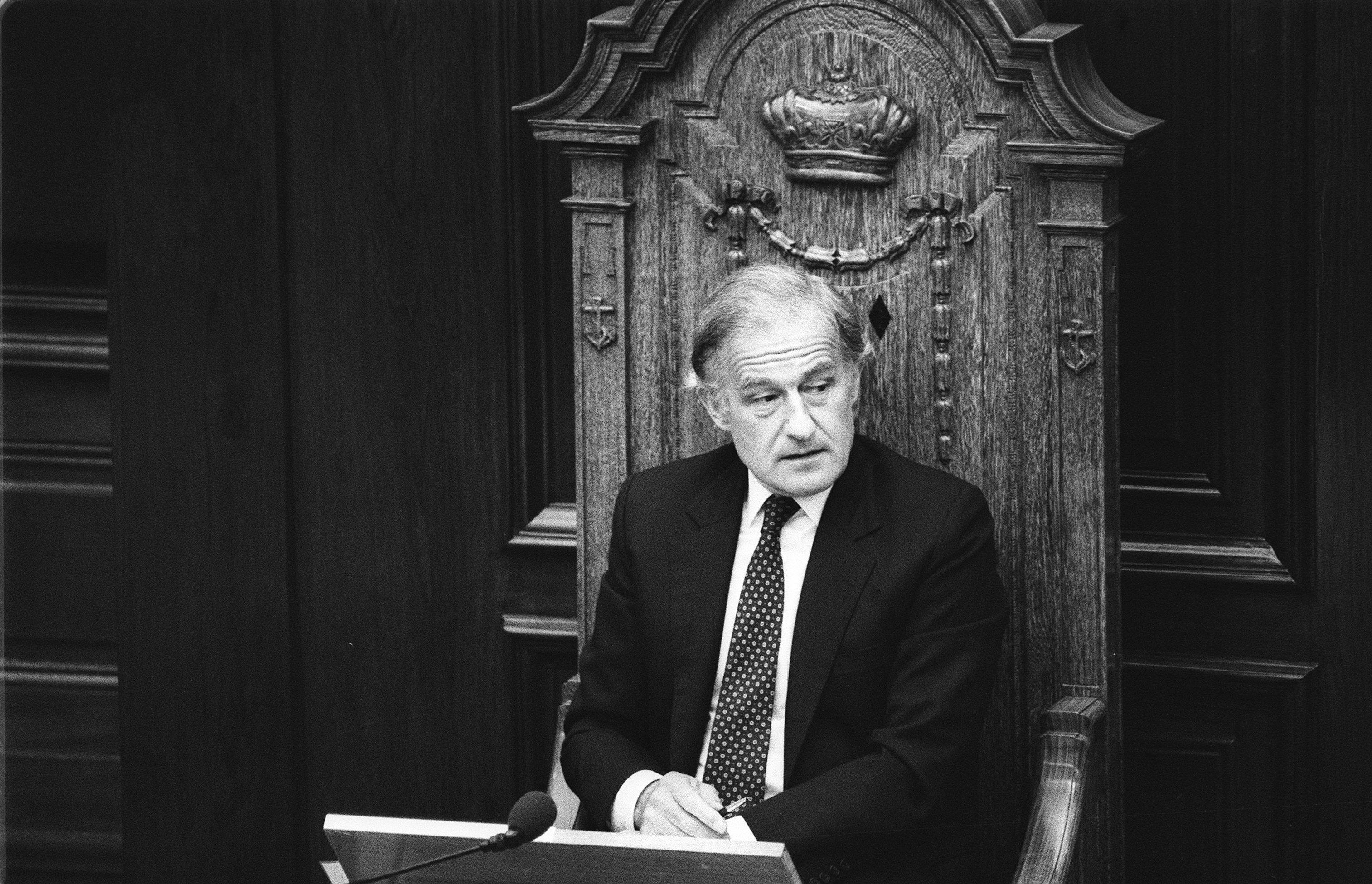 Former governor David Wilson presides over a Legislative Council session in 1987. Photo: SCMP
