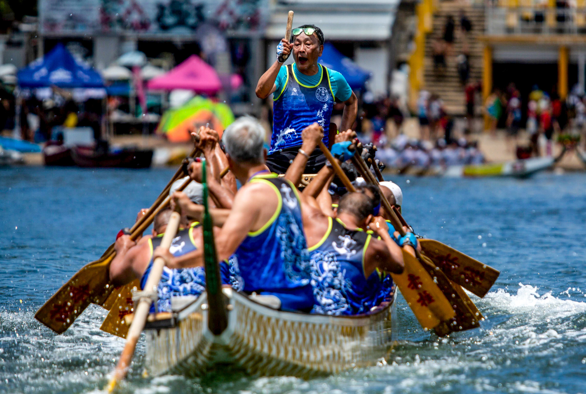 A dragon boat team on a practice run in Hong Kong. The Gay Games 11 Hong Kong will include new sports events including dragon boat racing and trail running. Photo: AFP
