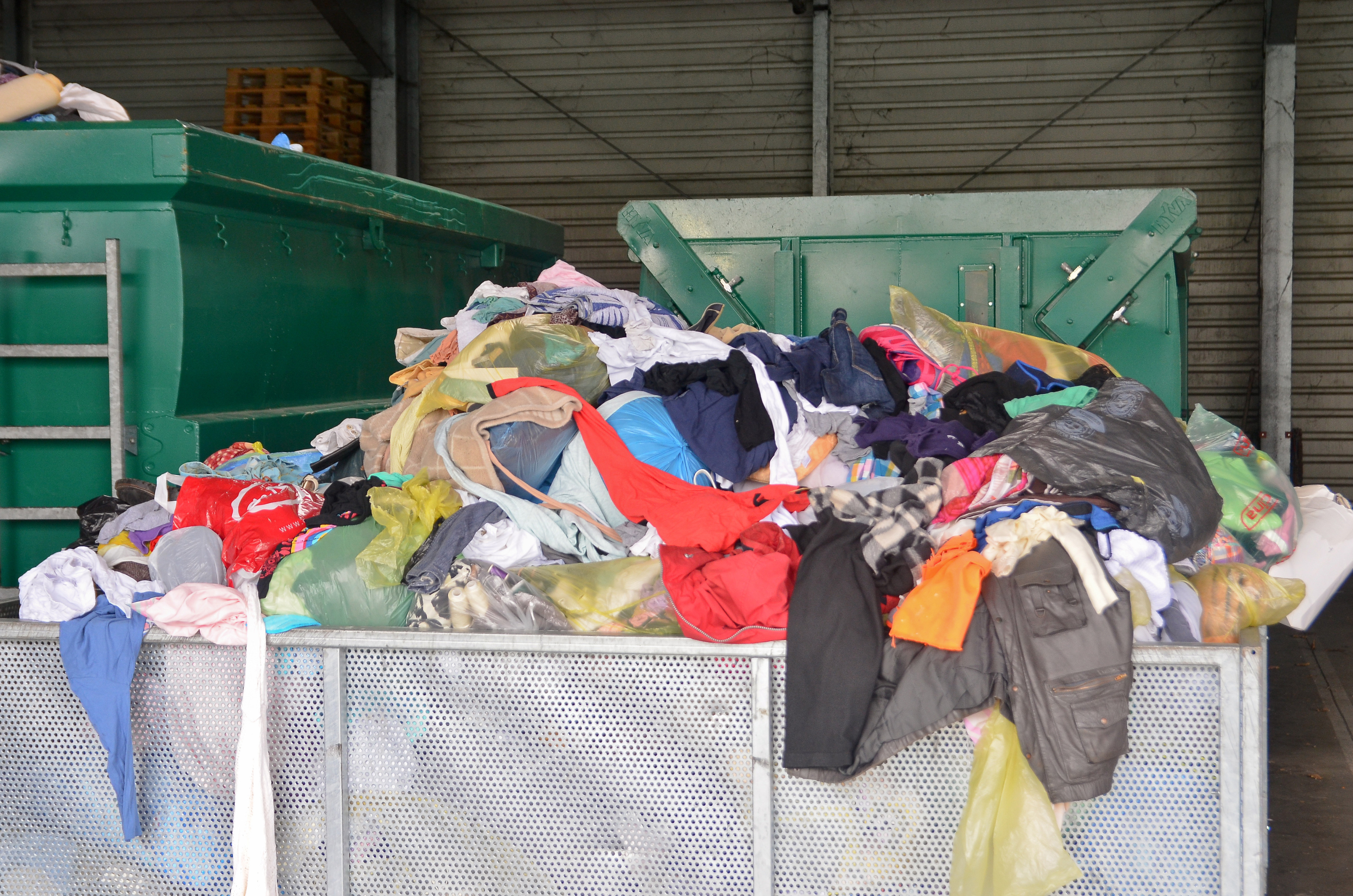 Used clothes at a recycling utility. Most clothes given up for recycling end up in developing countries where, if no one wants them, they may be burned, Bedat writes. Photo: Shutterstock