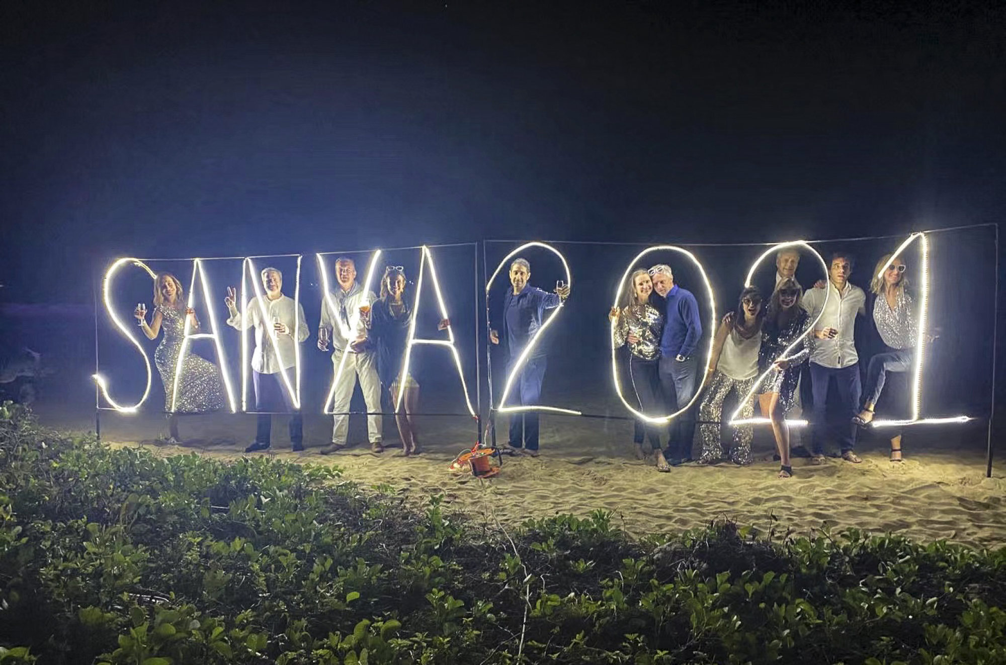 Daniela Cassmer and her friends on New Year’s Eve 2020 in Sanya. Photo: Courtesy of Daniela Cassmer