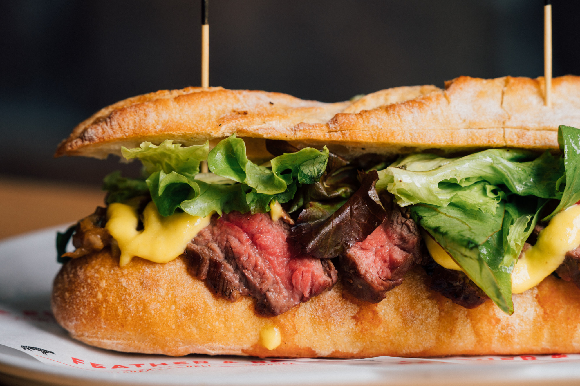 FAB steak sandwich. Photo: Feather & Bone