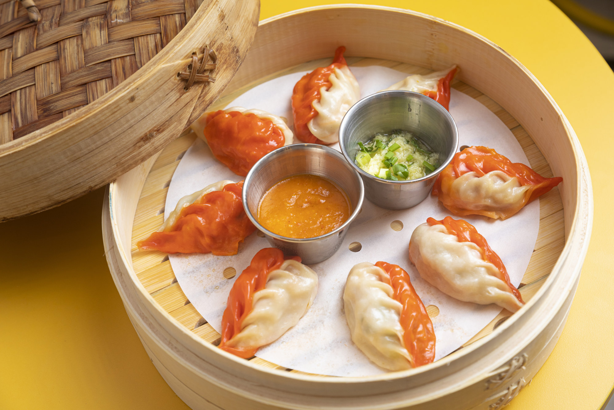 Hainanese chicken momo. Photo: Momoz