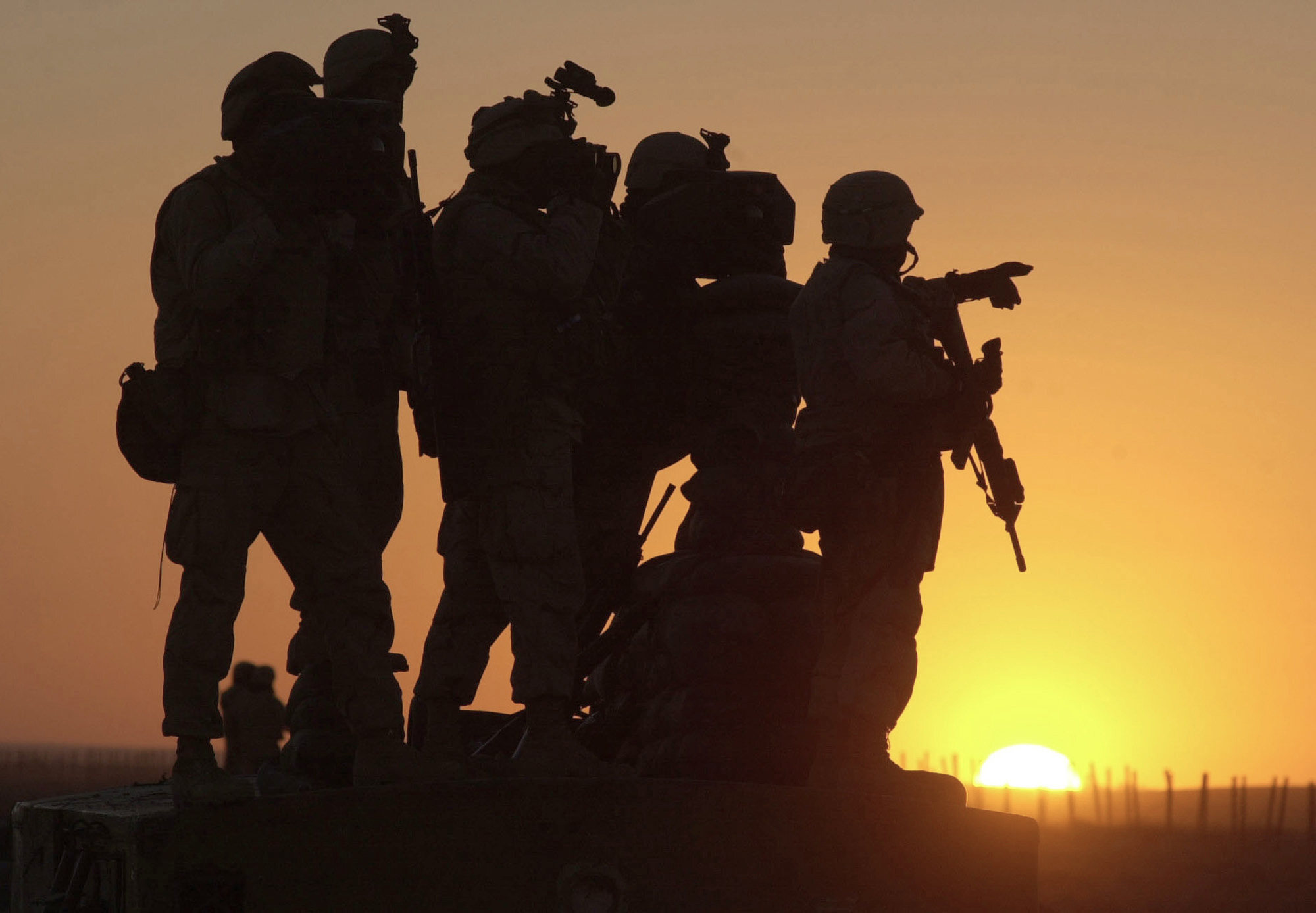 US Marines at the American military compound in Kandahar, Afghanistan. Photo: AP