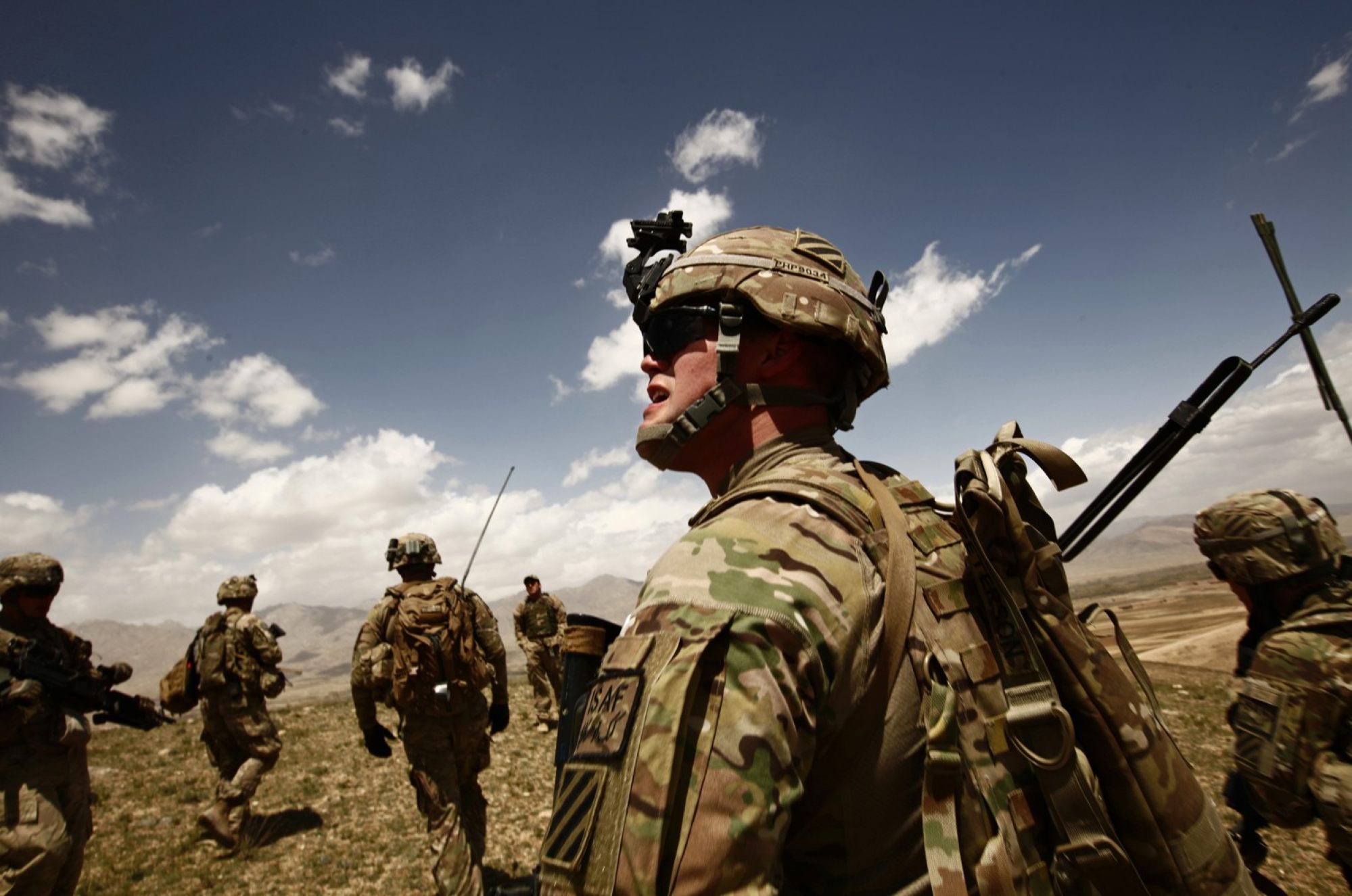 US soldiers in Soltan Khel, Afghanistan. President Joe Biden wants troops out of the country by September 11. Photo: TNS