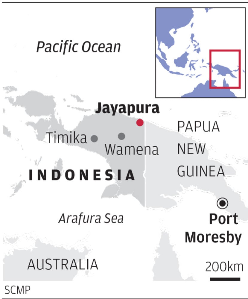 Indonesia’s Papua region. Graphic: SCMP