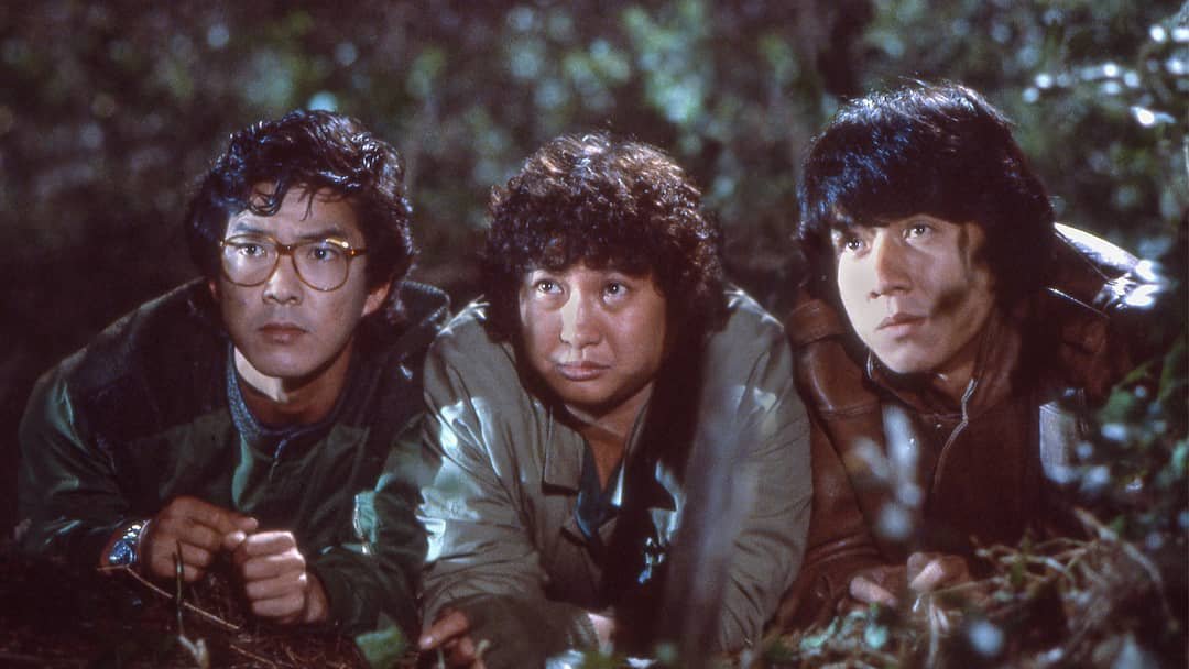 Yuen Biao, Sammo Hung and Jackie Chan were all trained by master Yu Jim-yuen, seen here together in Wheels on Meals. Photo: @80snerdgasm/Instagram