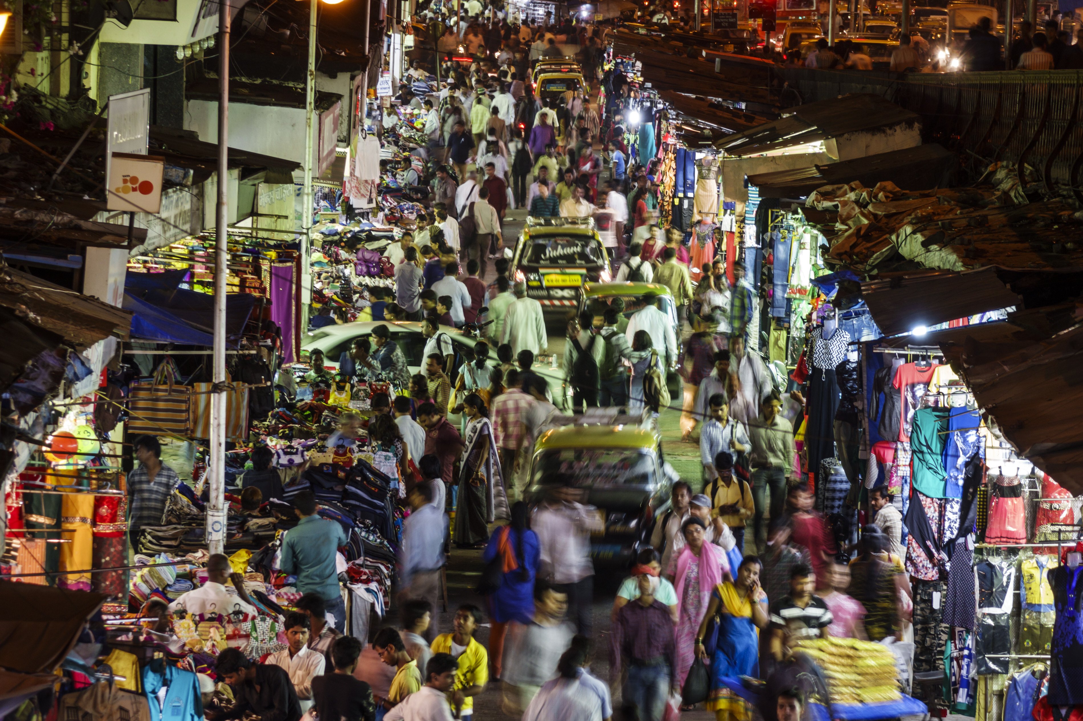 A night scene in crowded Mumbai, ranked the world’s most stressful major city to live in. Photo: Getty Images