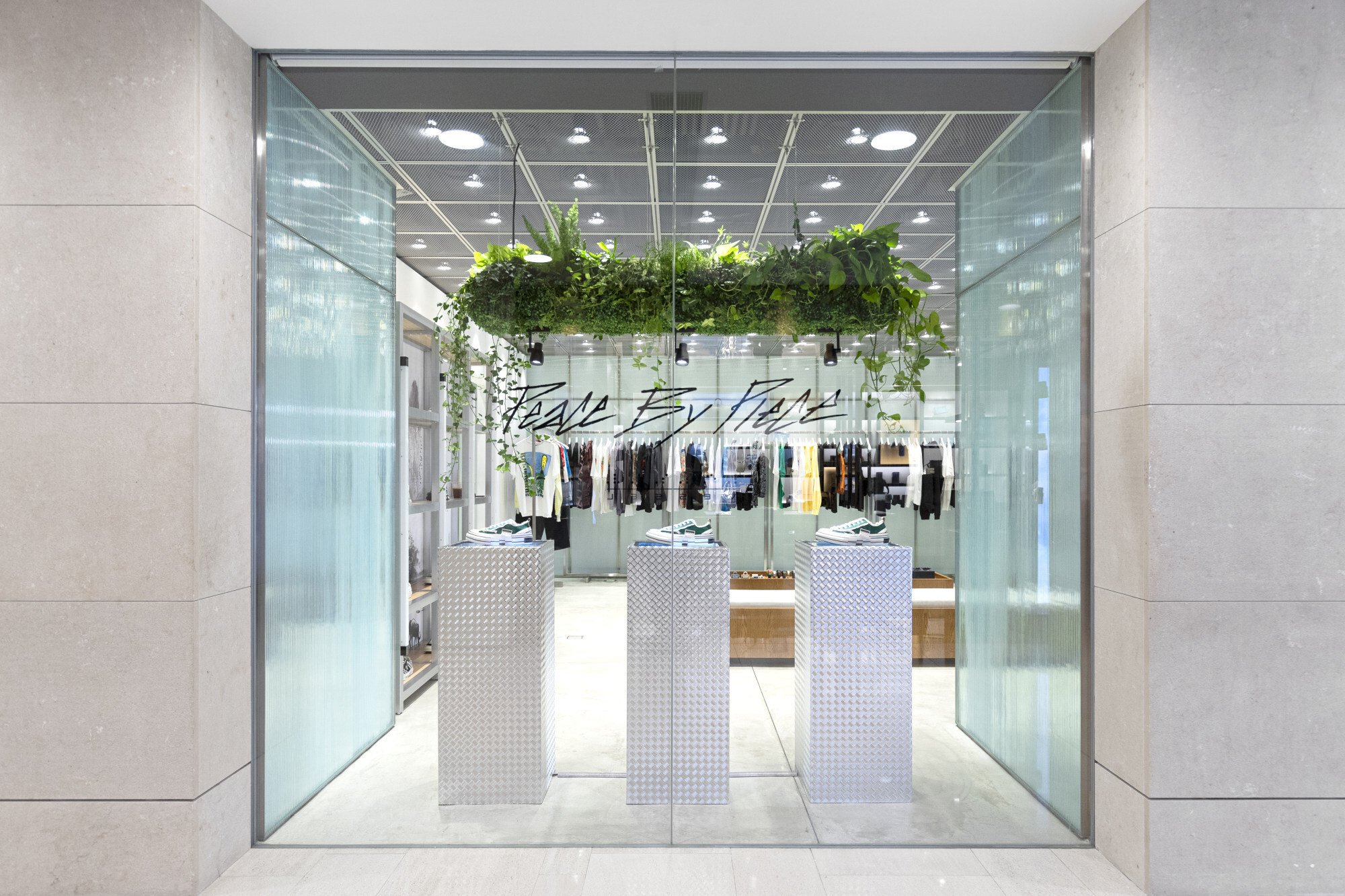 The window of the HBX store in Hong Kong’s Landmark mall in Central.