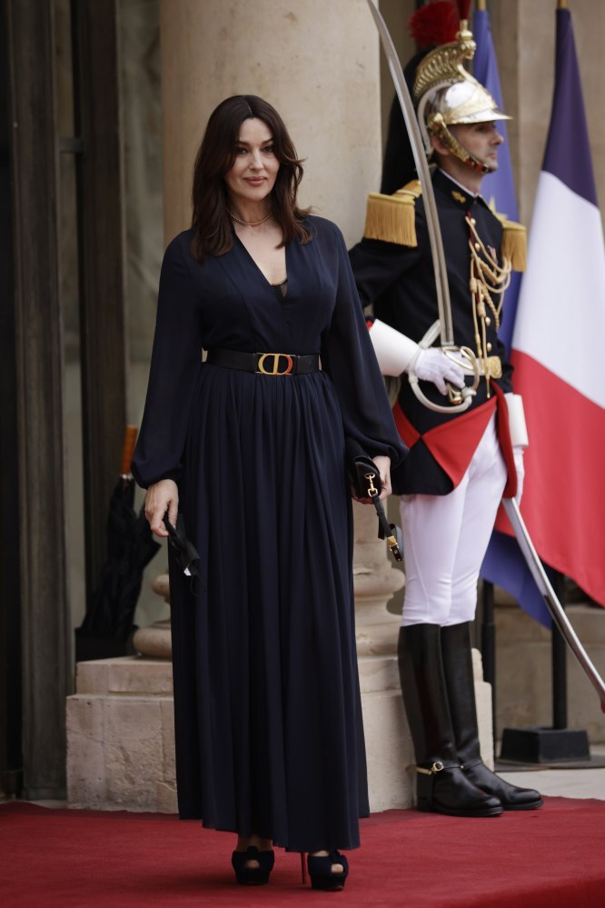 Italian actress Monica Bellucci at the Elysee Palace in Paris, France, on 5 July, 2021. Photo: EPA-EFE