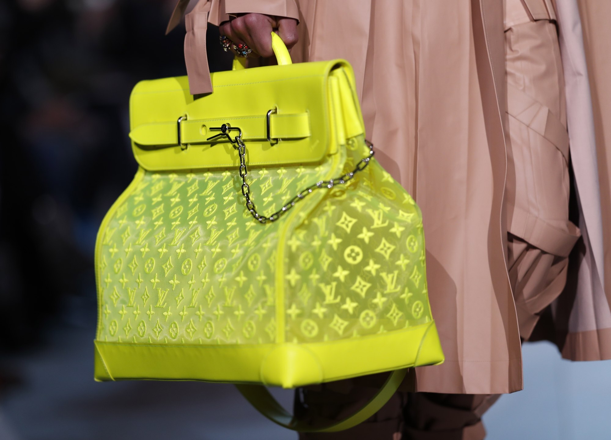 Louis Vuitton - A neon interpretation of the classic Louis Vuitton Steamer  bag. See more of Virgil Abloh's Louis Vuitton Fall-Winter 2019 Show at