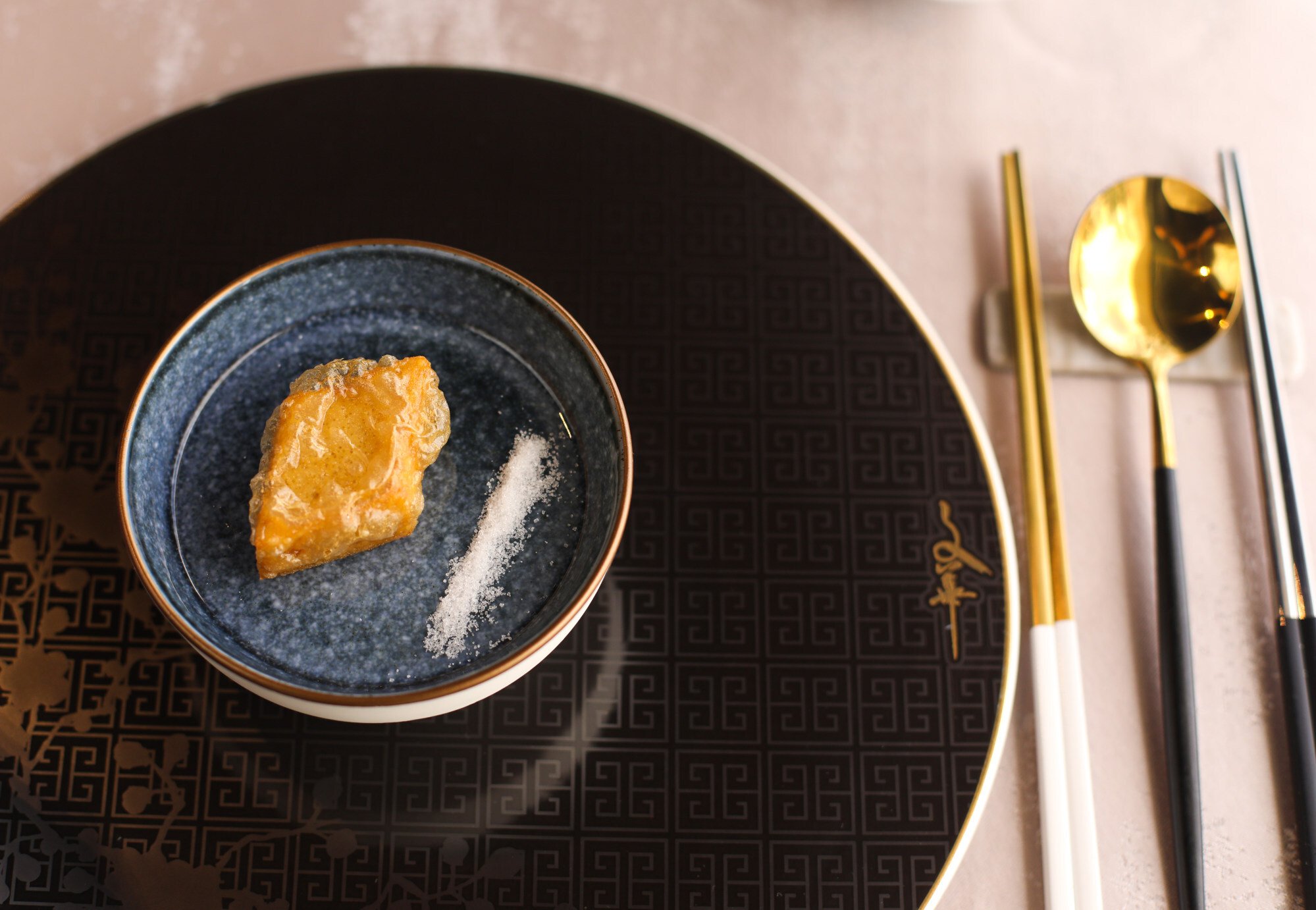 Deep-fried matsutake mushroom pudding at Man Wah, Mandarin Oriental. Photo: Xiaomei Chen