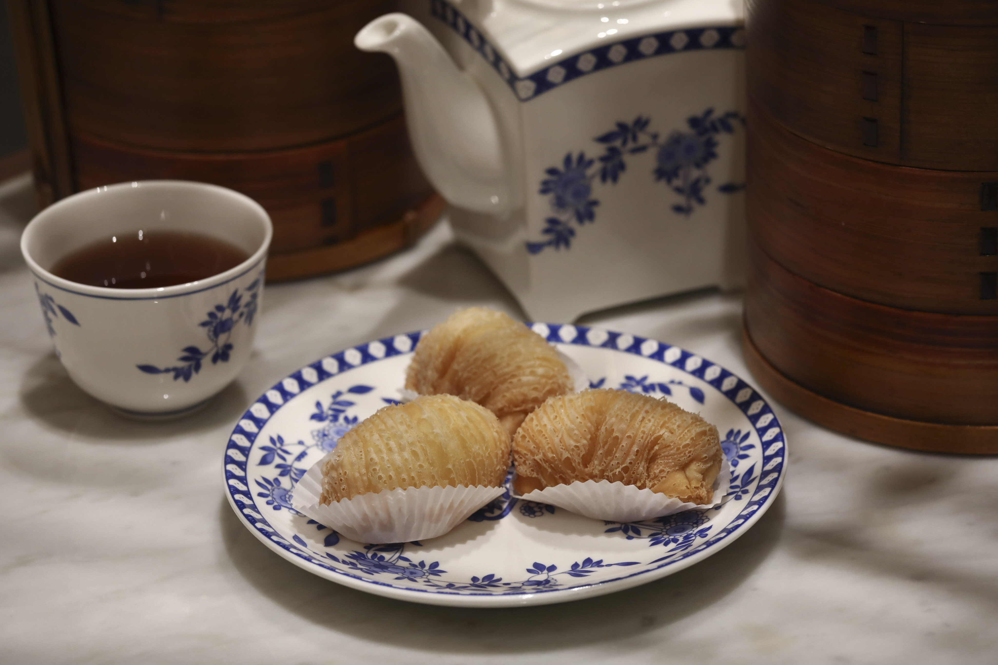 Fried shredded turnip puffs from House of Orient in Central. 25JUN21 SCMP / Jonathan Wong