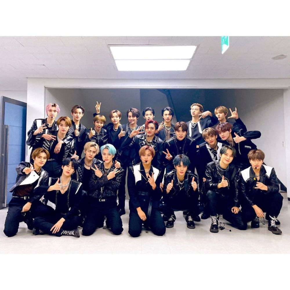 A photo of the NCT members backstage at their recent Beyond Live virtual concert. Photo: @nct/Instagram