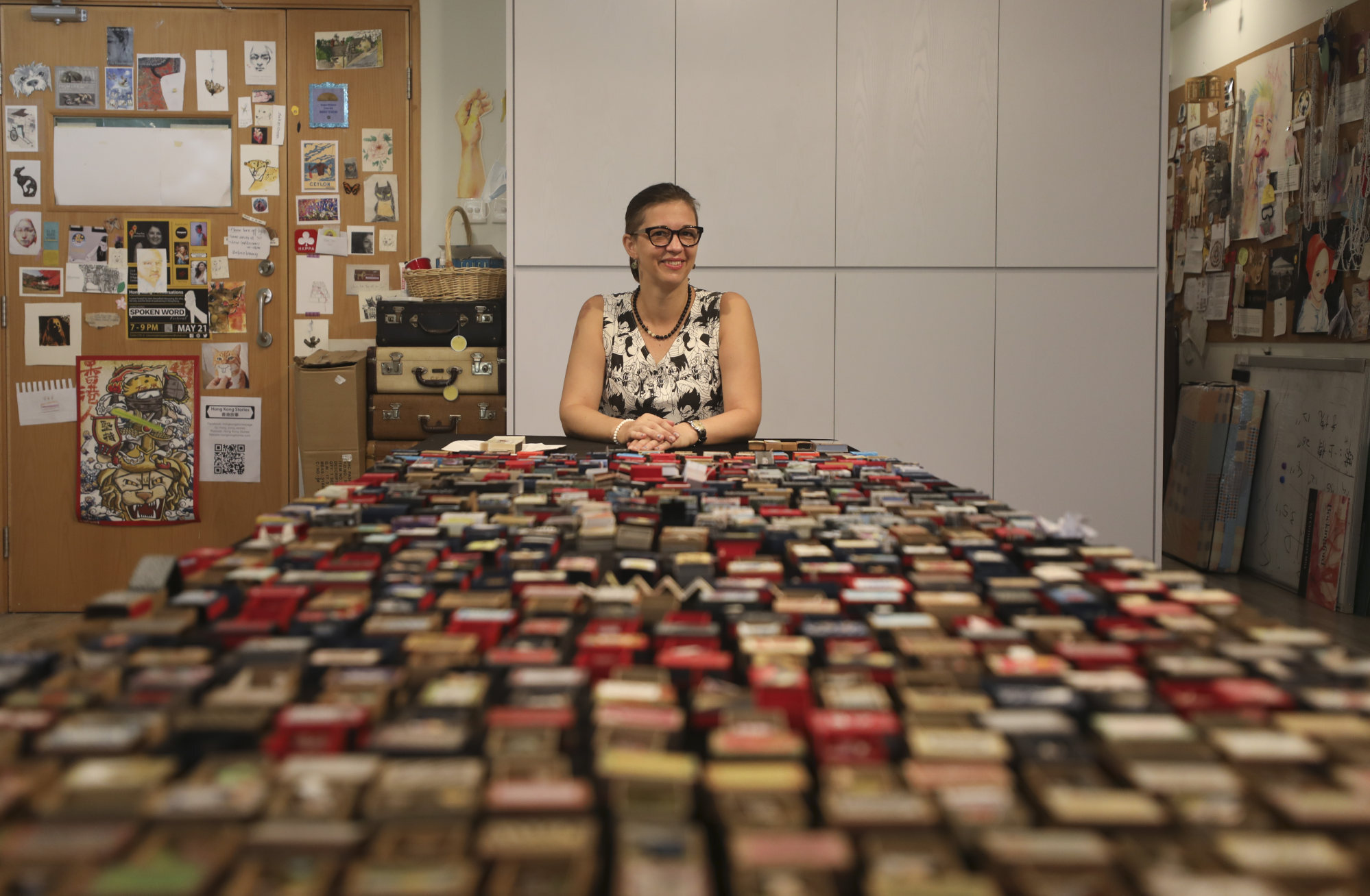Rachel Smith with her Matchbox Diary at her studio in Prince Edward. Photo: Xiaomei Chen