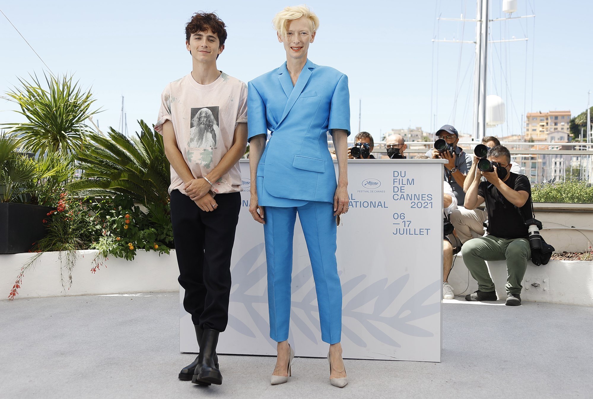 Timothee Chalamet In Baseball Hat & Sneakers At Cannes