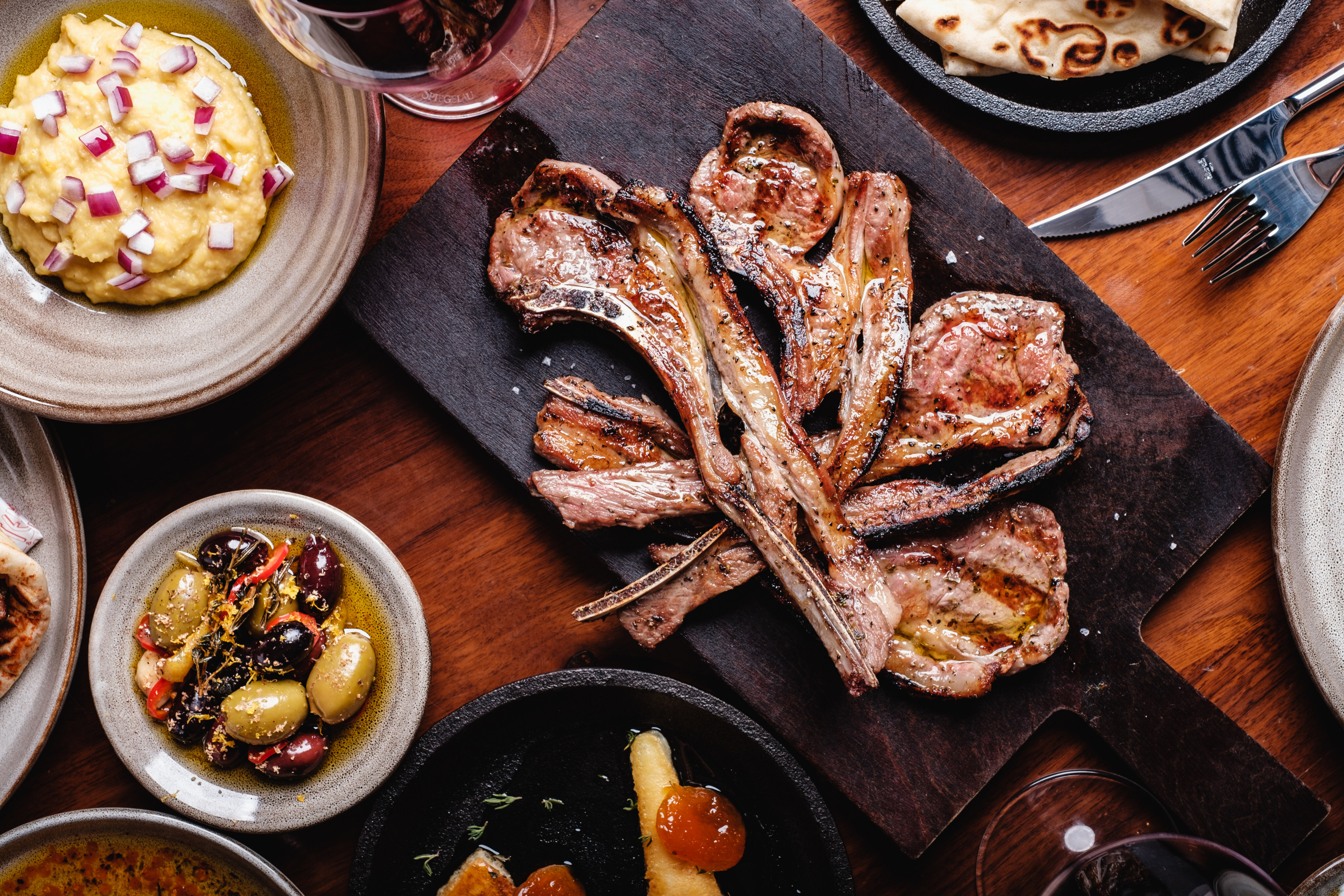 Artemis & Apollo’s lamb chops are the epitome of the simple Greek cooking the restaurant wants to exemplify. Photo: Artemis & Apollo