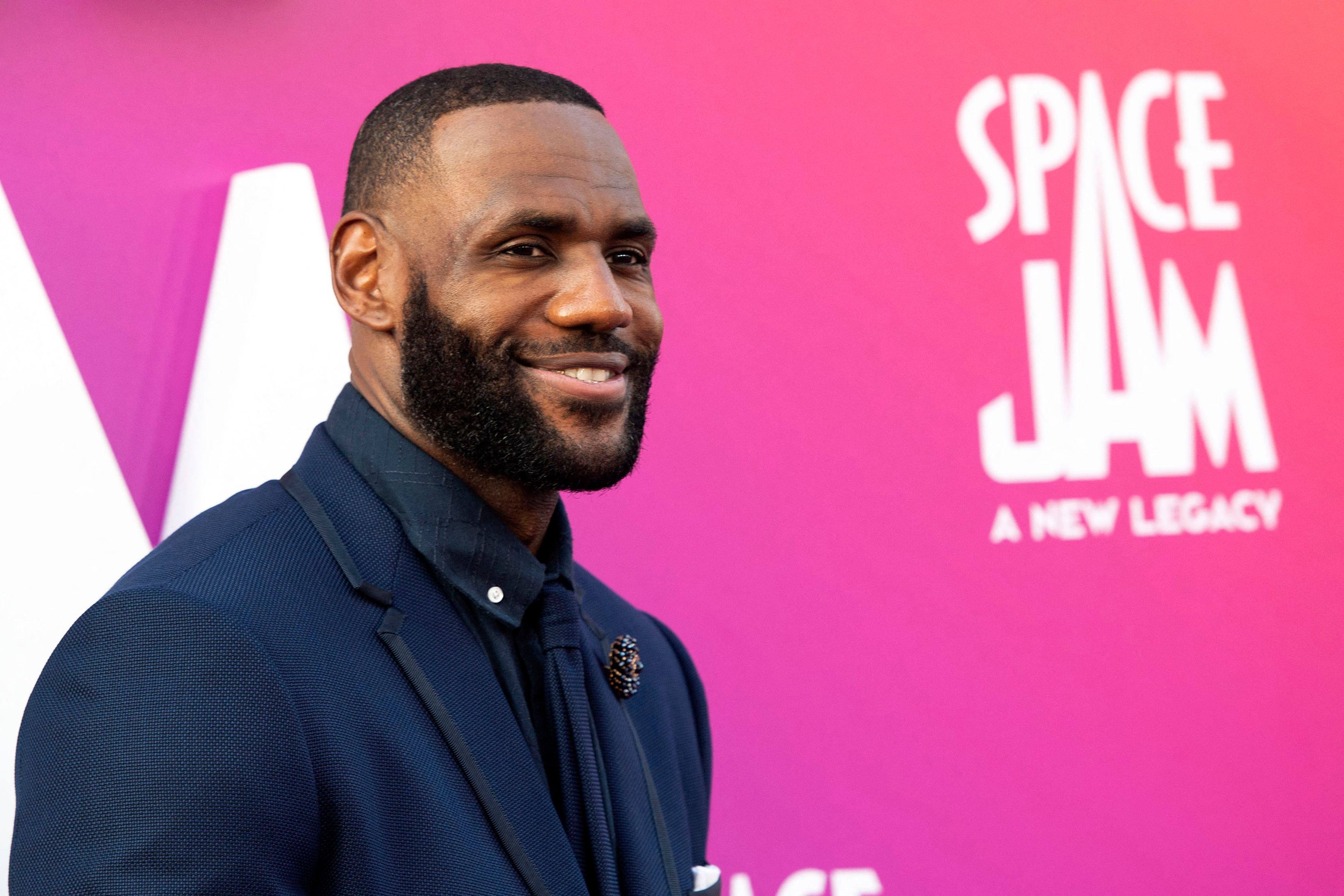 Basketball player/actor LeBron James arrives at the Warner Bros. Pictures world premiere of Space Jam: A New Legacy at the Regal LA Live in Los Angeles, California, on July 12, 2021. Photo: AFP