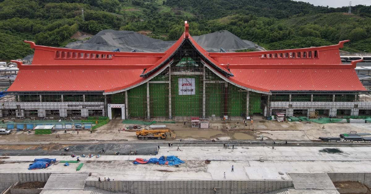 Luang Prabang Station on the Laos-China Railway, scheduled to open in December 2021.