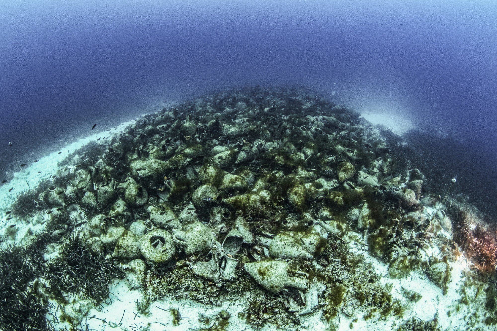 The ancient shipwreck off the Aegean island of Alonissos, Greece. Photo: Y. Issaris/EUA/AFP