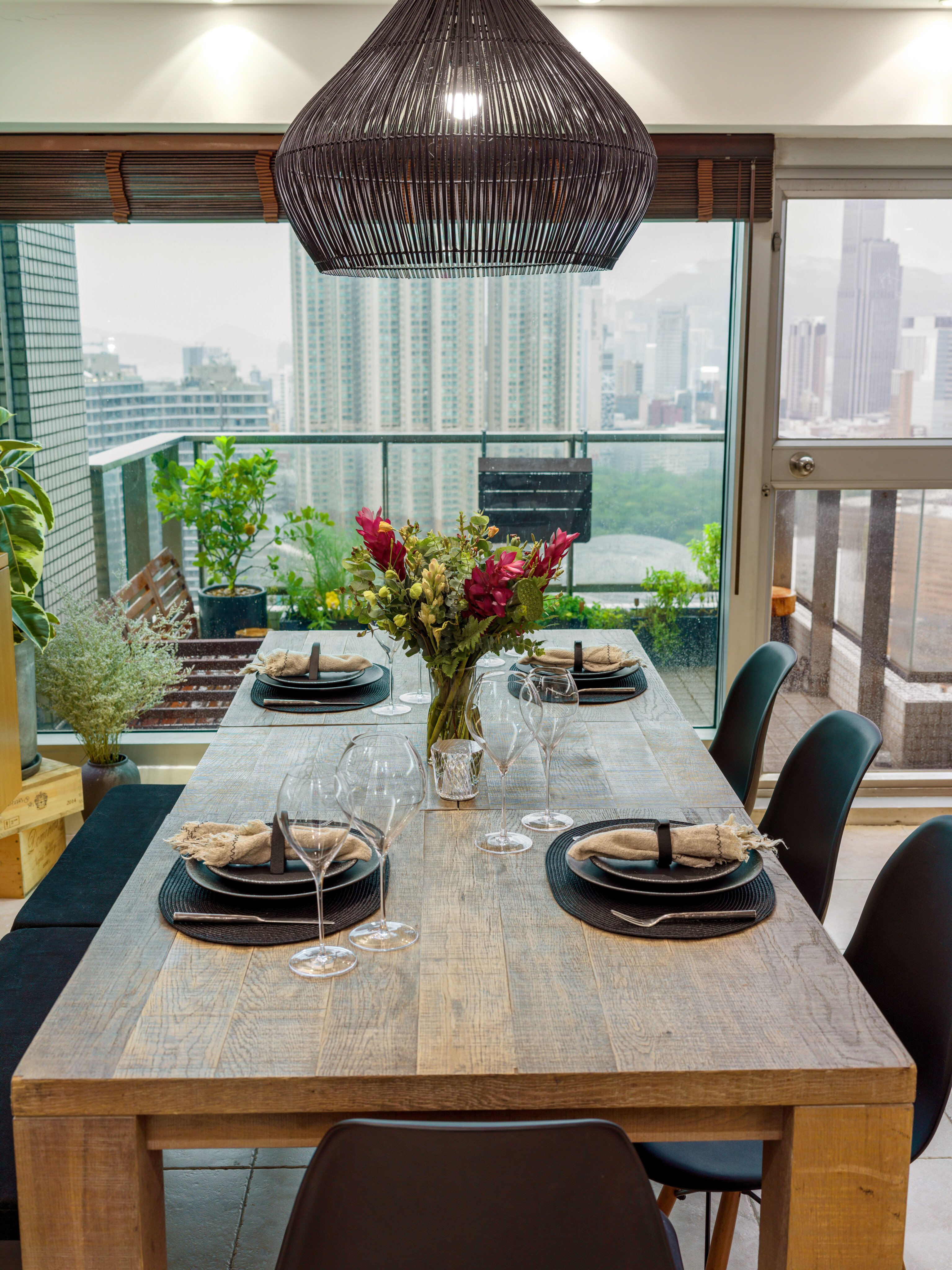 The dining tabel in the Christine Ritter-designed home in Tsim Sha Tsui. Photo: John Butlin