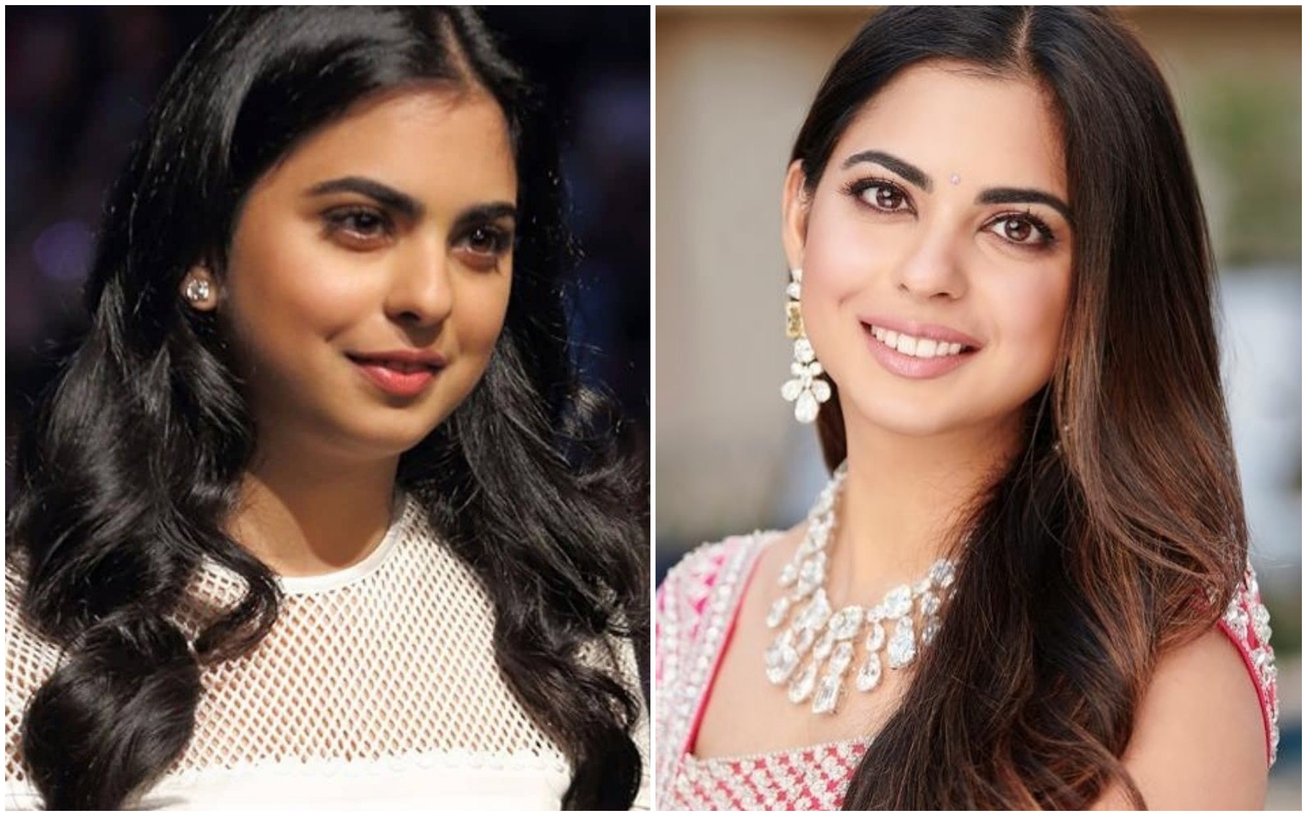 Isha Ambani, then and now. Photos: @ishaambaniiii; @manishmalhotra05/Instagram