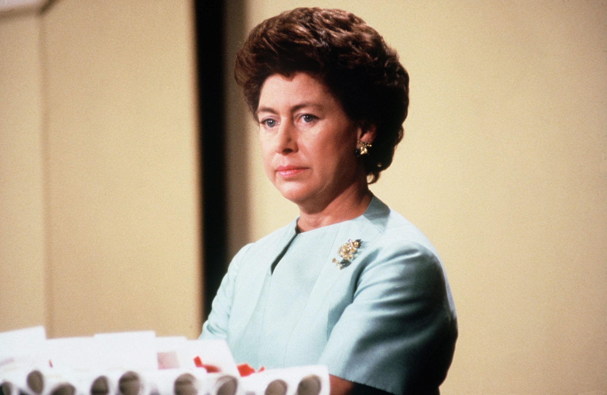 Princess Margaret on the day her divorce from Lord Snowdon was announced. Photo: Getty Images
