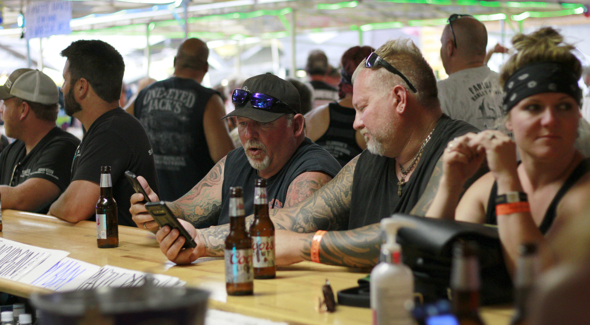 The One-Eyed Jack’s bar during last year’s Sturgis Motorcycle Rally, in South Dakota. Photo: AP
