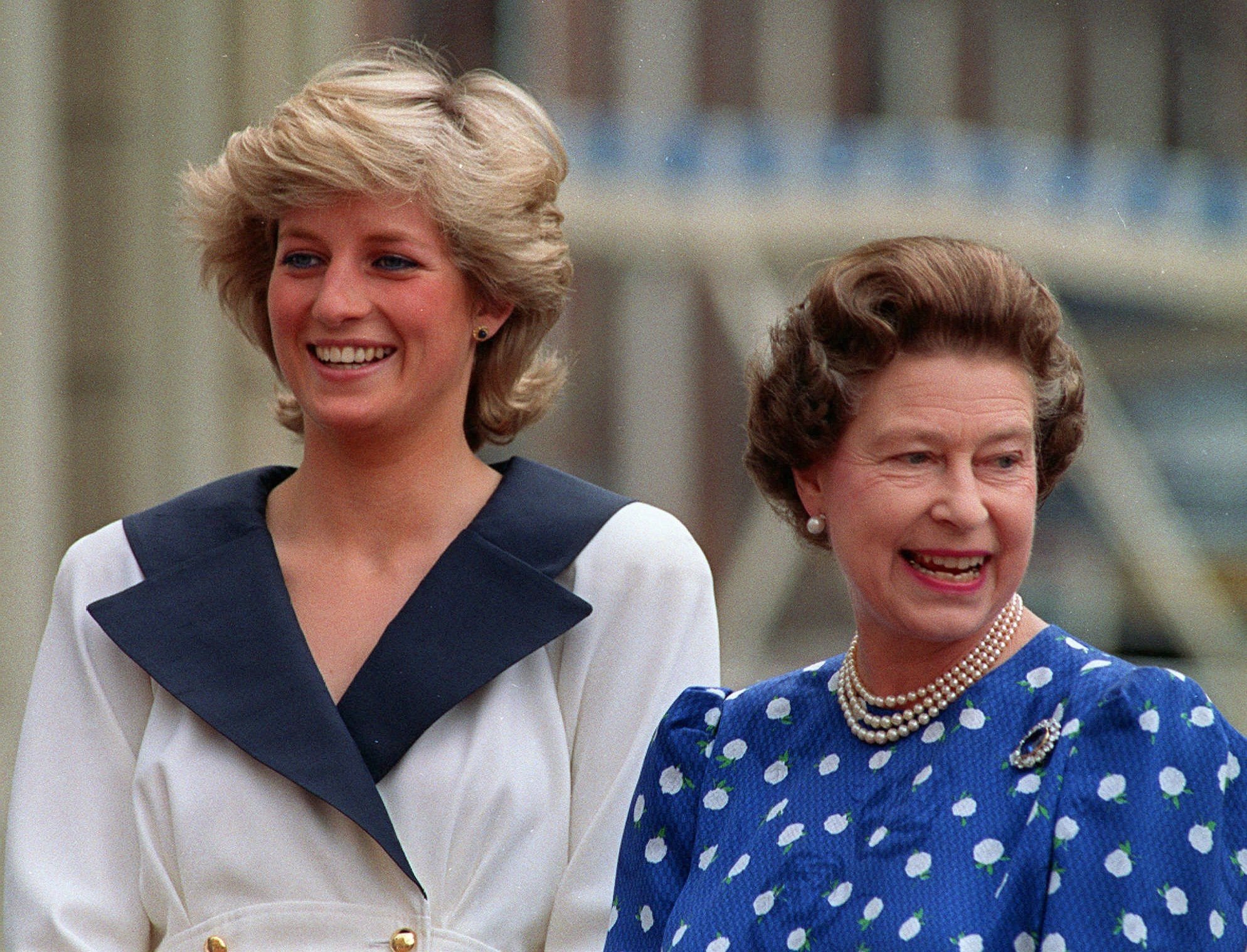 Diana, Princess of Wales, and Britain’s Queen Elizabeth outside Clarence House in London in August 1987 – but were the two of them ever friends? (AP Photo/Martin Cleaver, File)