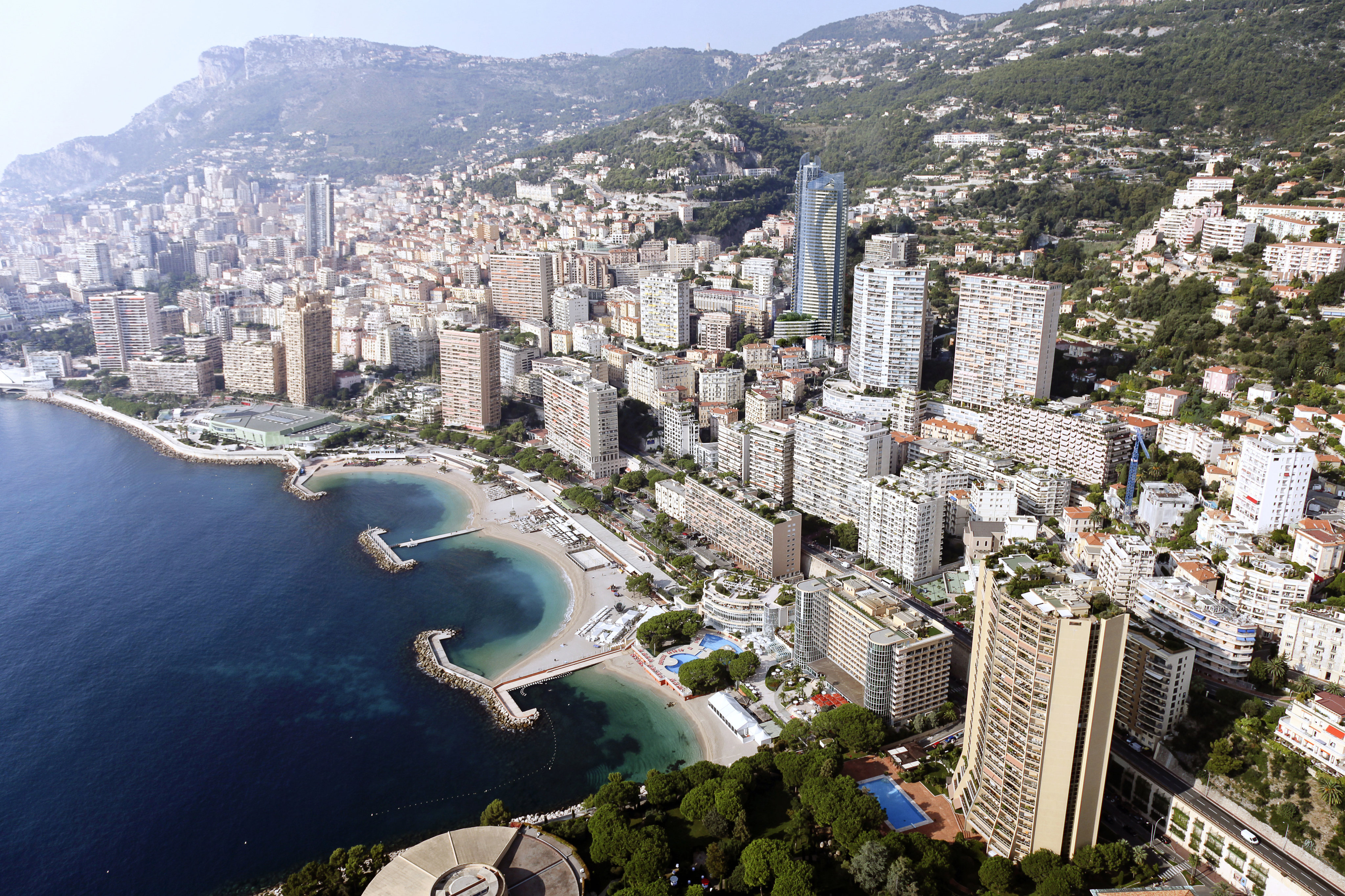 Montecarlo cityscape overlooking the Mediterranean Sea in 2025