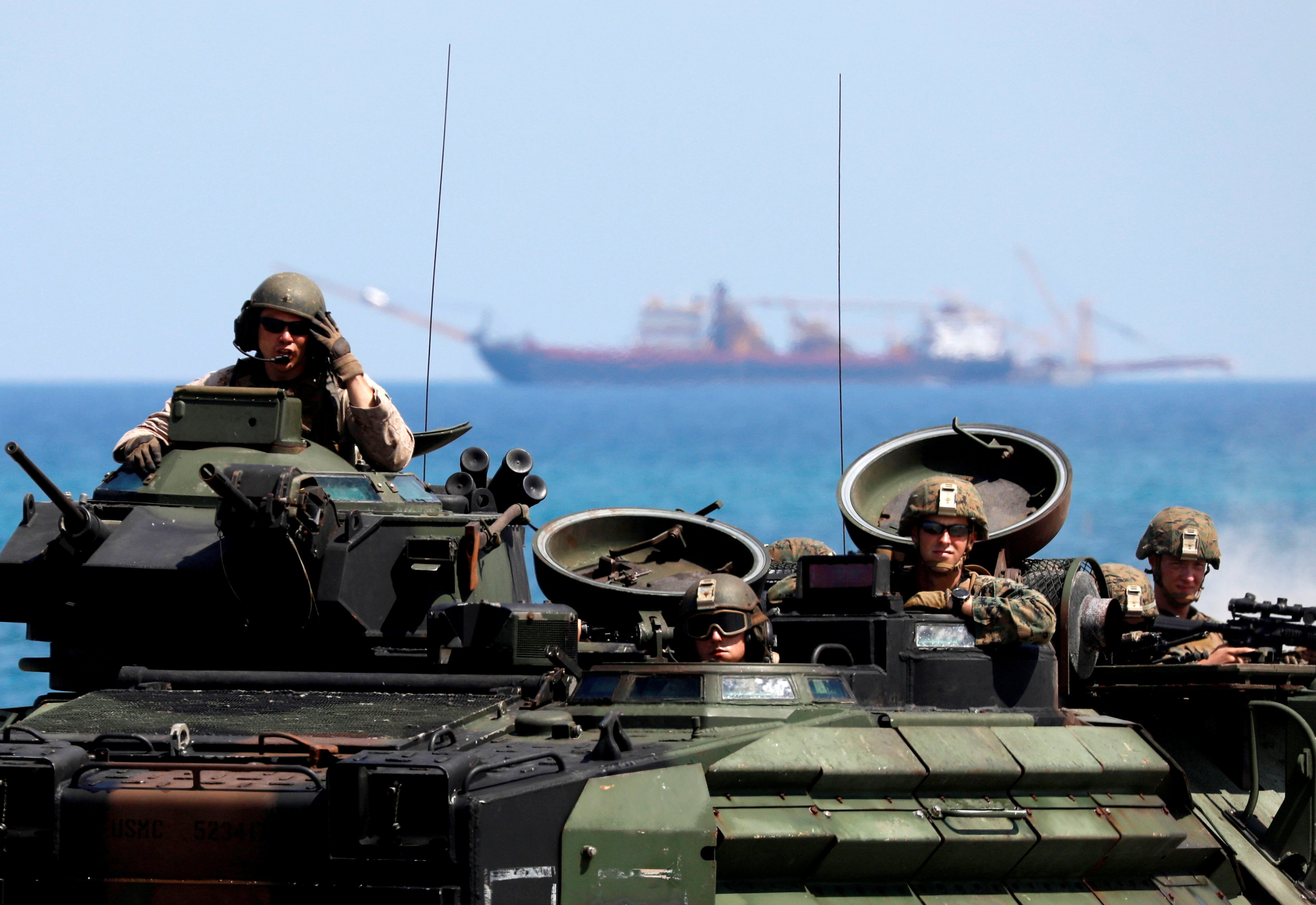 US Marines on a joint exercise with Filipino troops in Zambales province, Philippines. Photo: Reuters